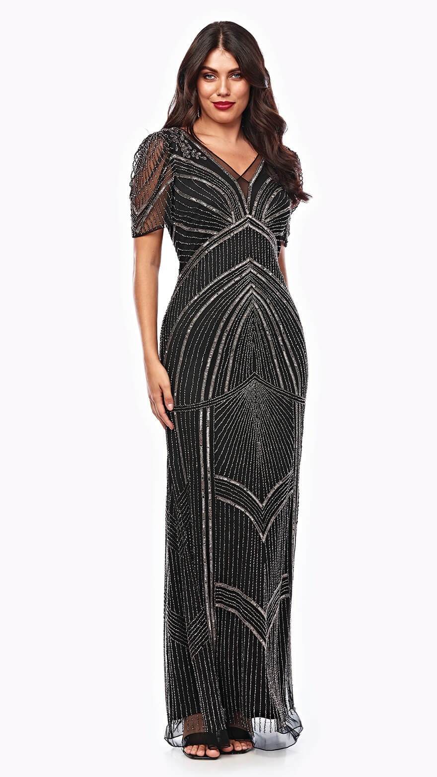 long evening dress size 24 Inez Satin Dress main image 0
