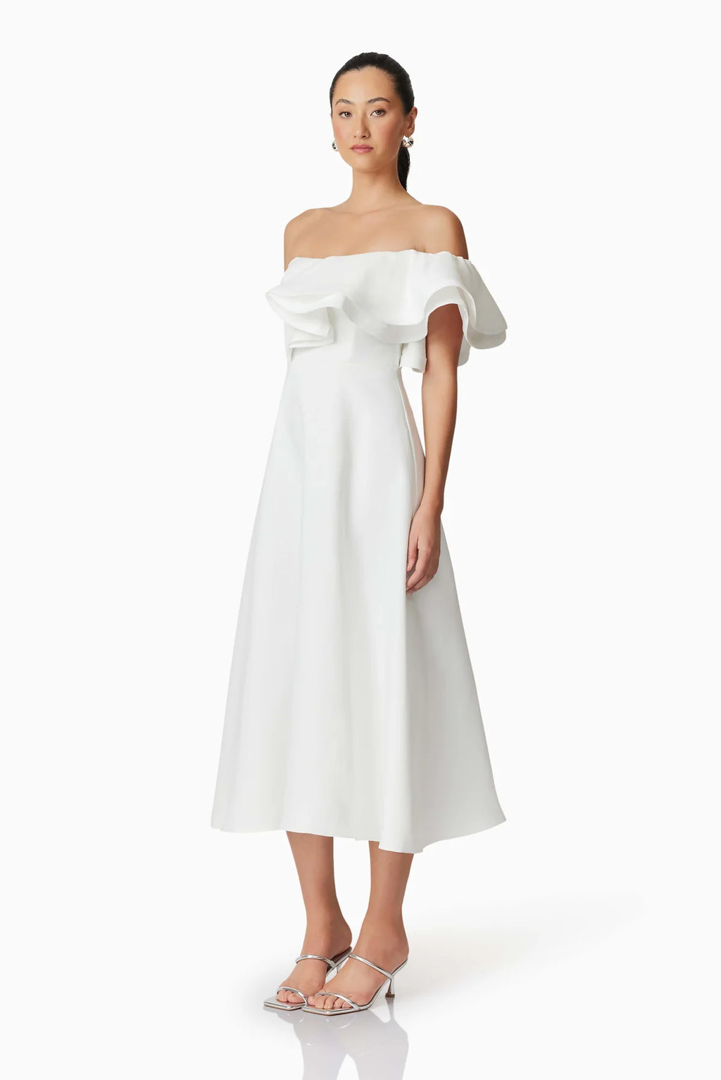 Celia | Long-Sleeve Suede Midi Dress main image 0