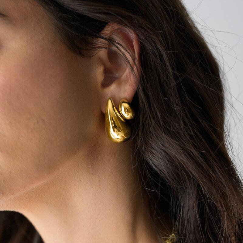 Sophia Plated Gold Drop Earrings