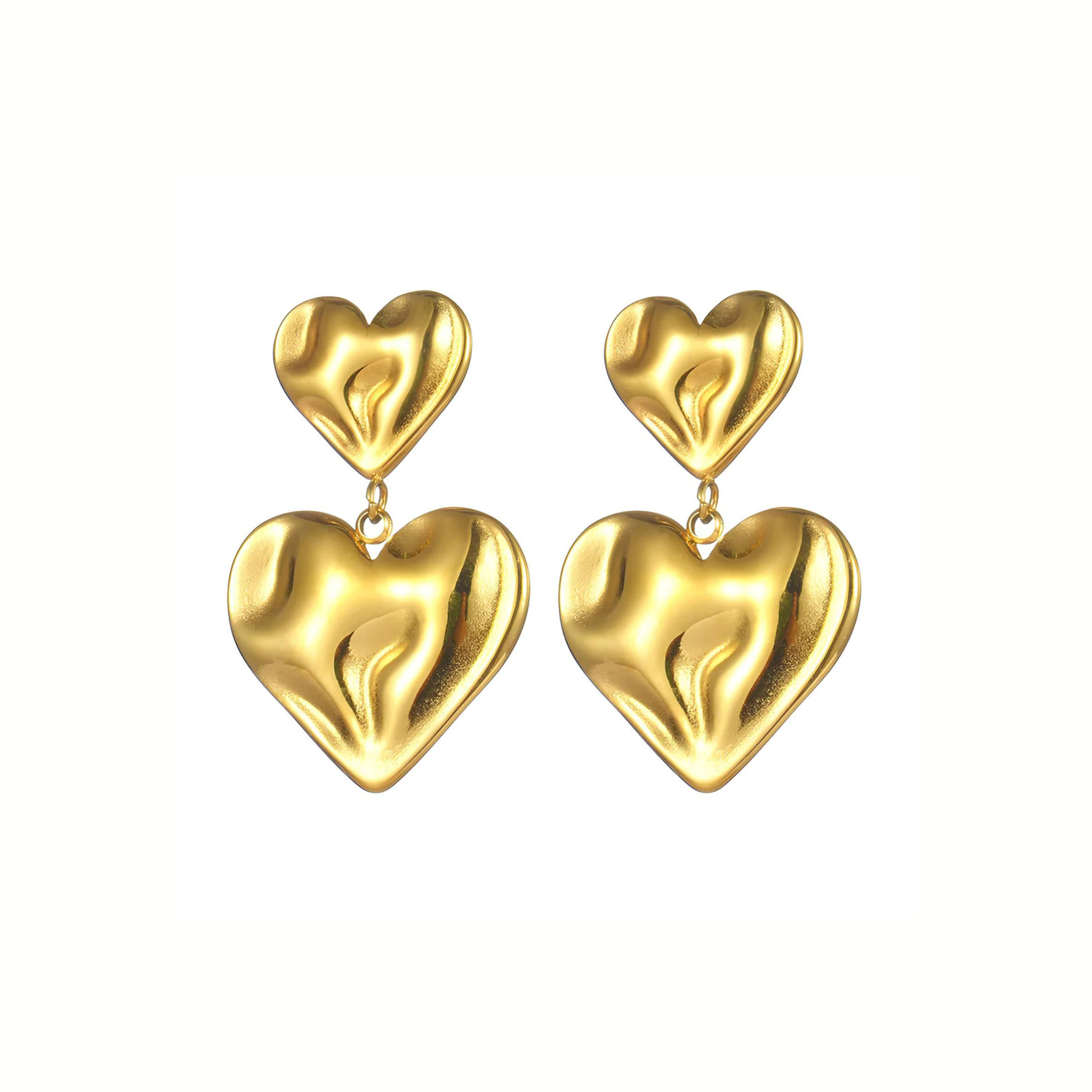 Drop Heart Earrings