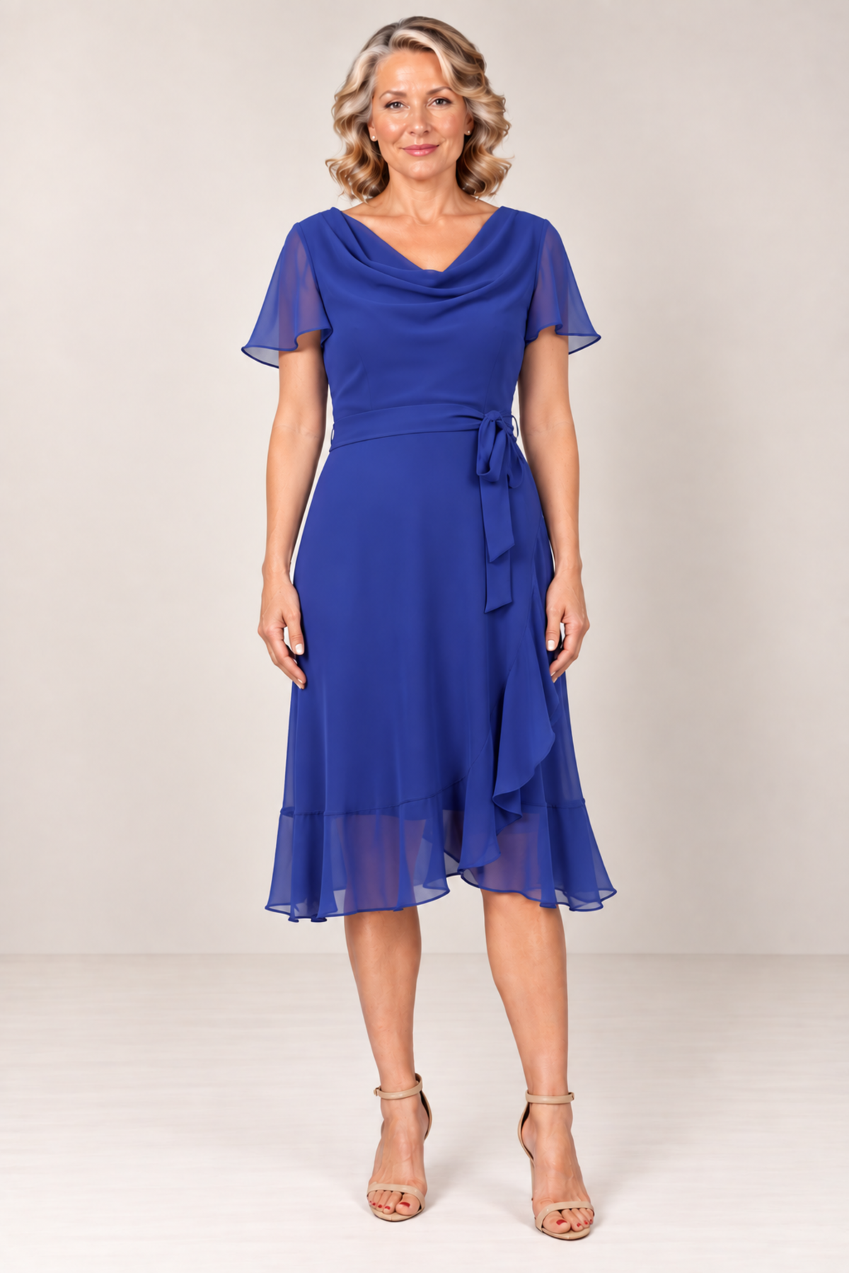 Chiffon Midi Dress 222334
