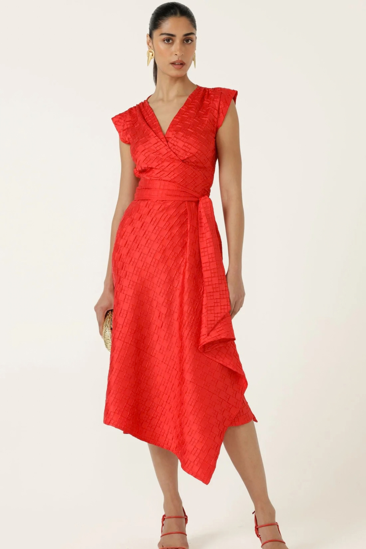 Crown Wrap Midi Dress