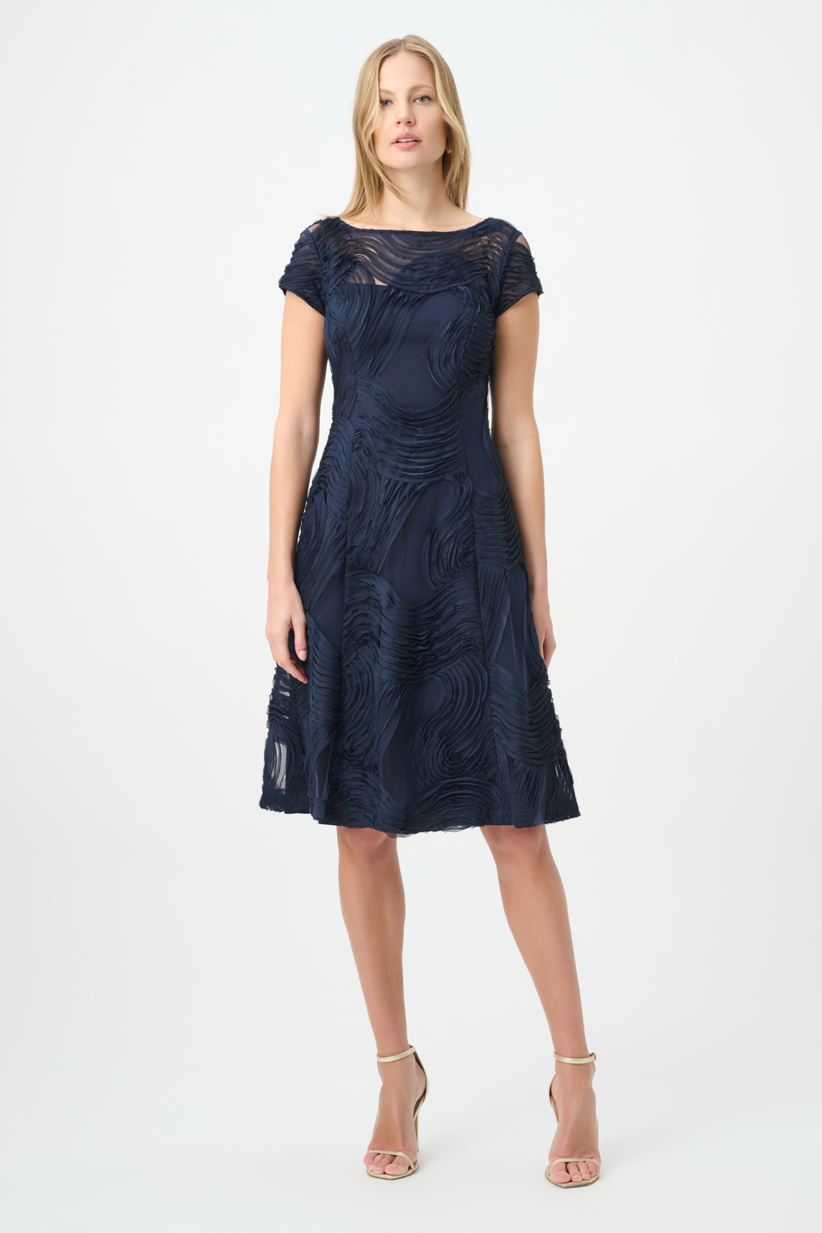 Embroideered Swirl Fit & Flare Dress 264720