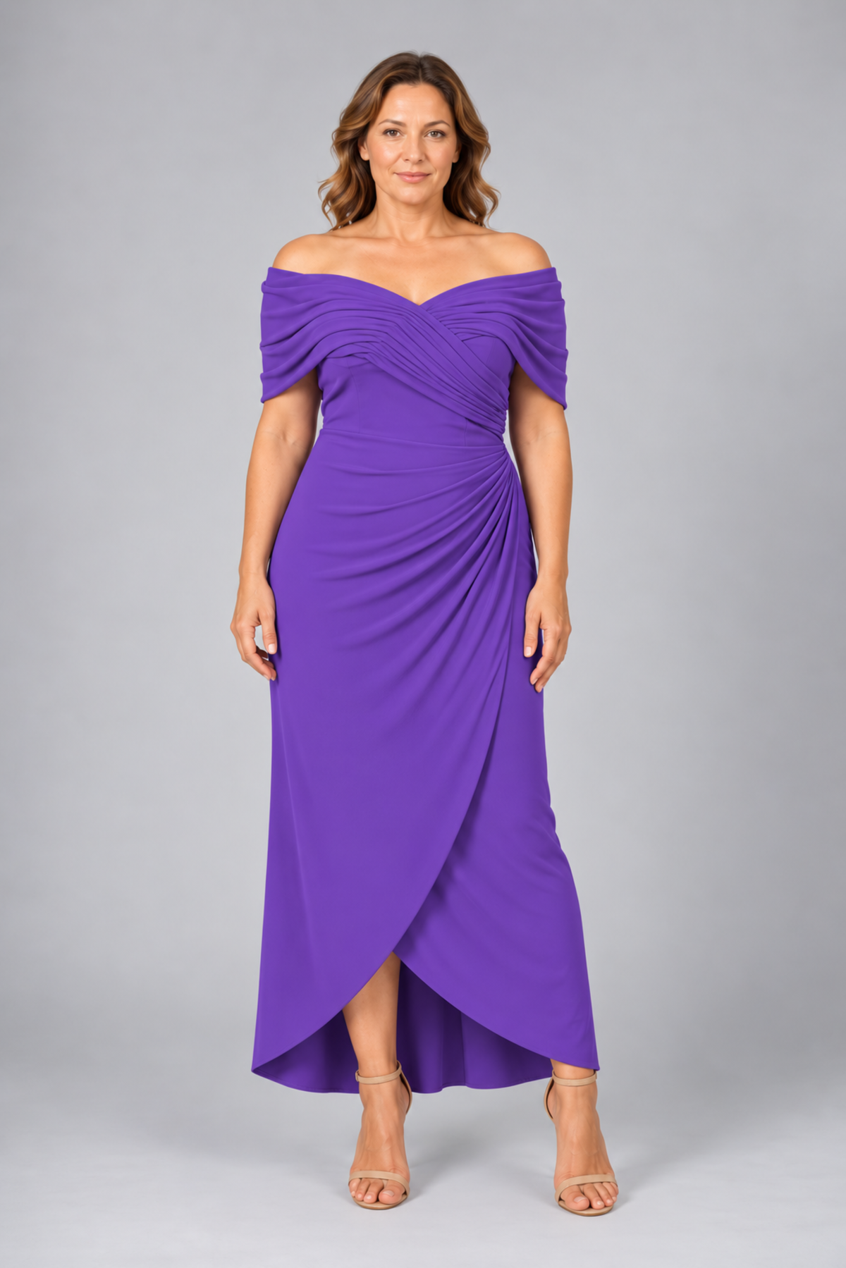 Crossover Off Shoulder Midaxi 225443