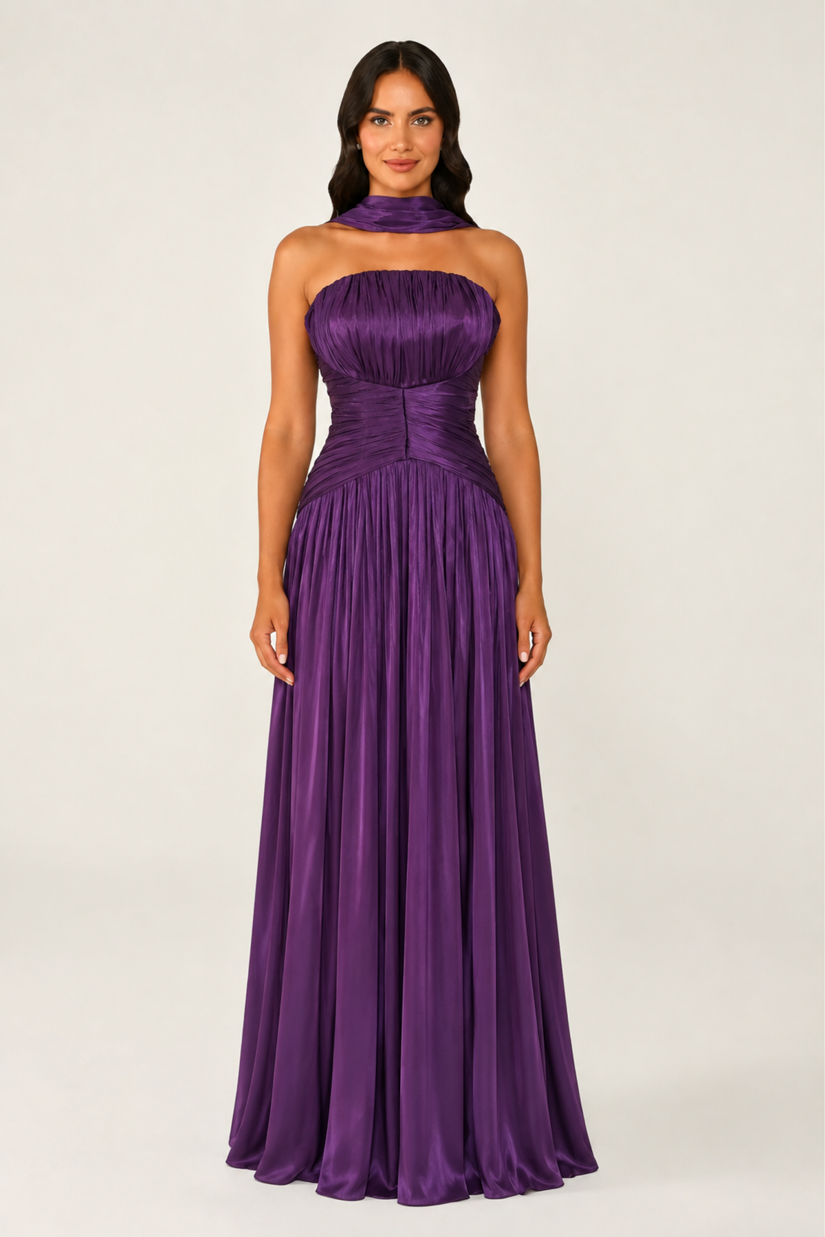 Strapless Corset Organza Gown 1324