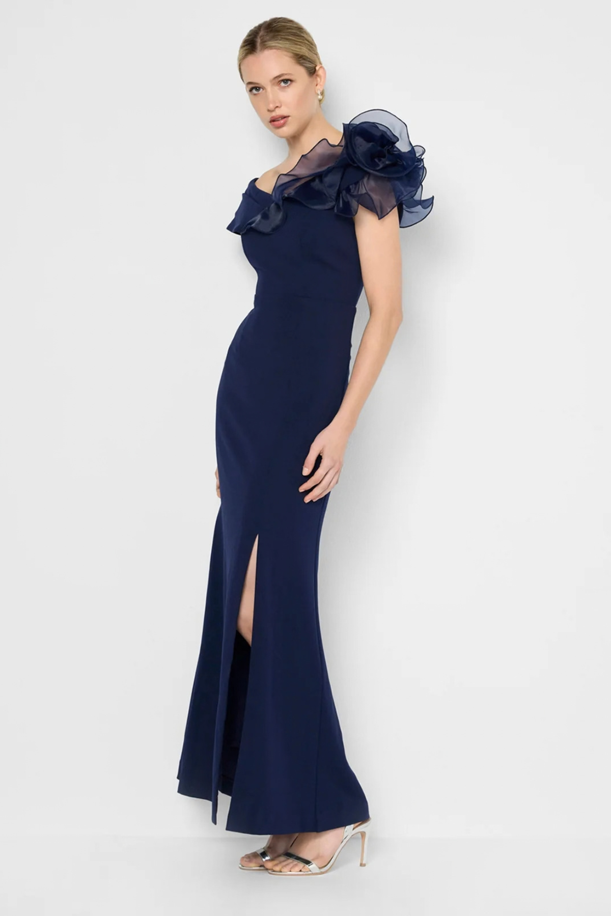 Lucia Navy Organza Gown