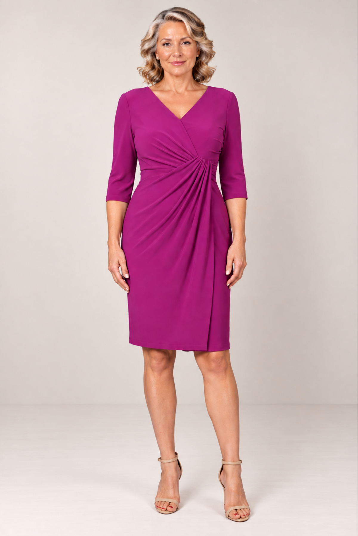 Twist Waist Midi Dress 224373