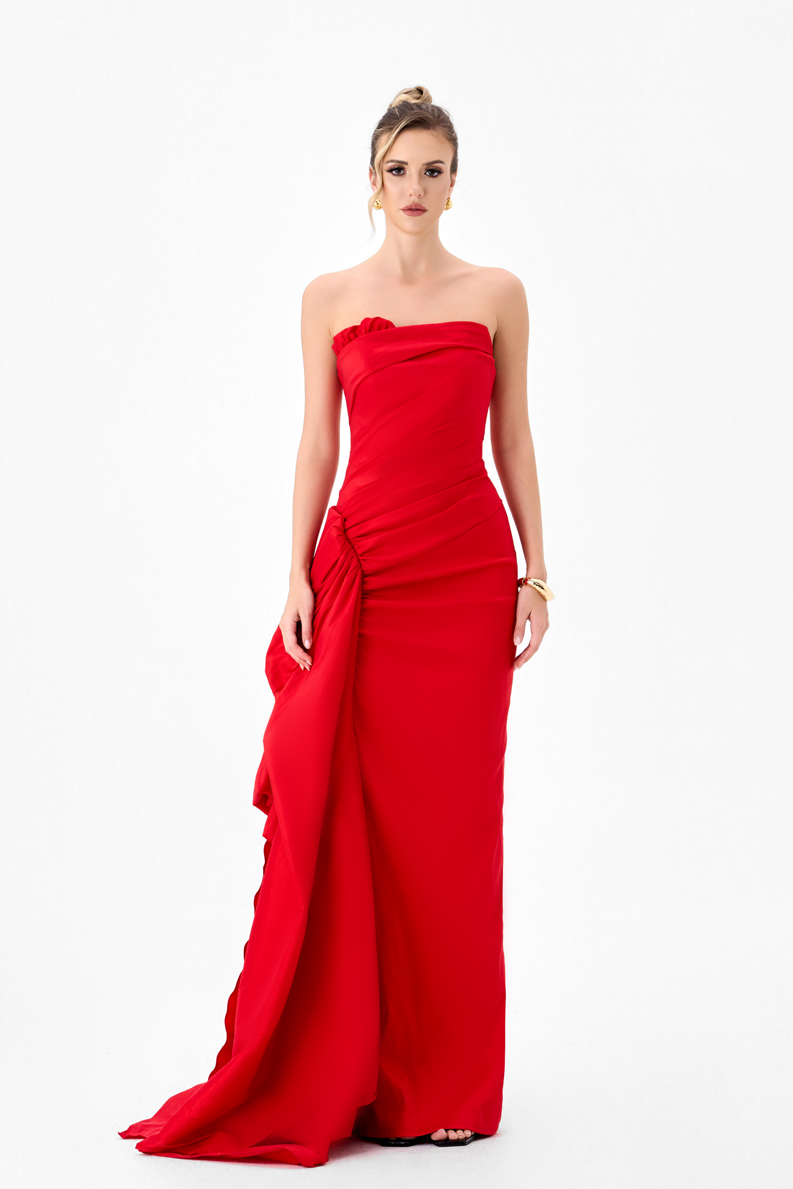 Kerry Pleated Sash Gown