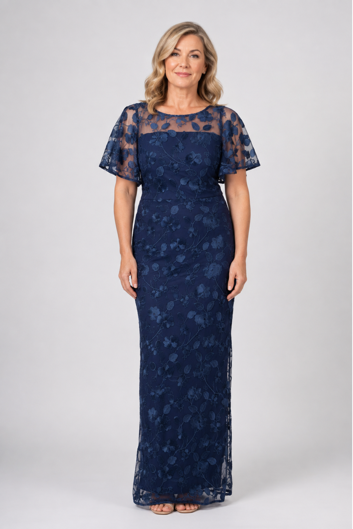 Floral Flutter Sleeve Maxi 225310