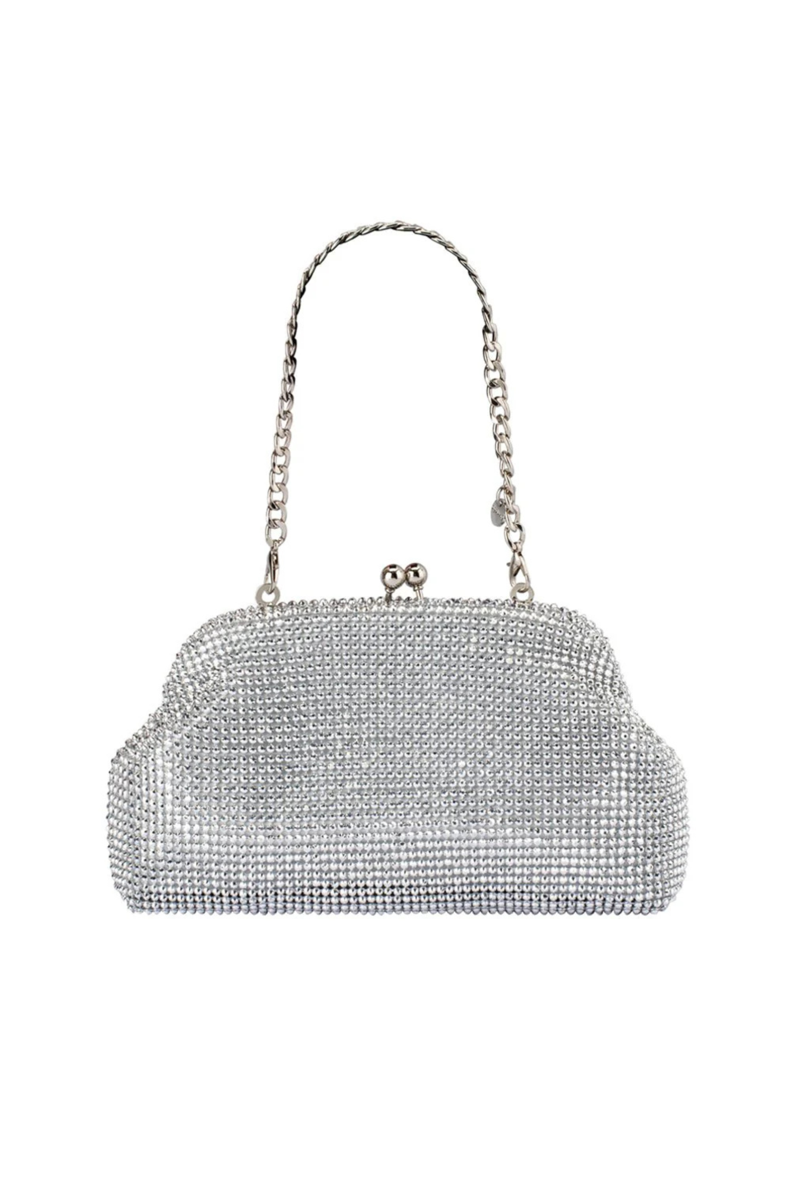 Ela Crystal Mesh Clutch