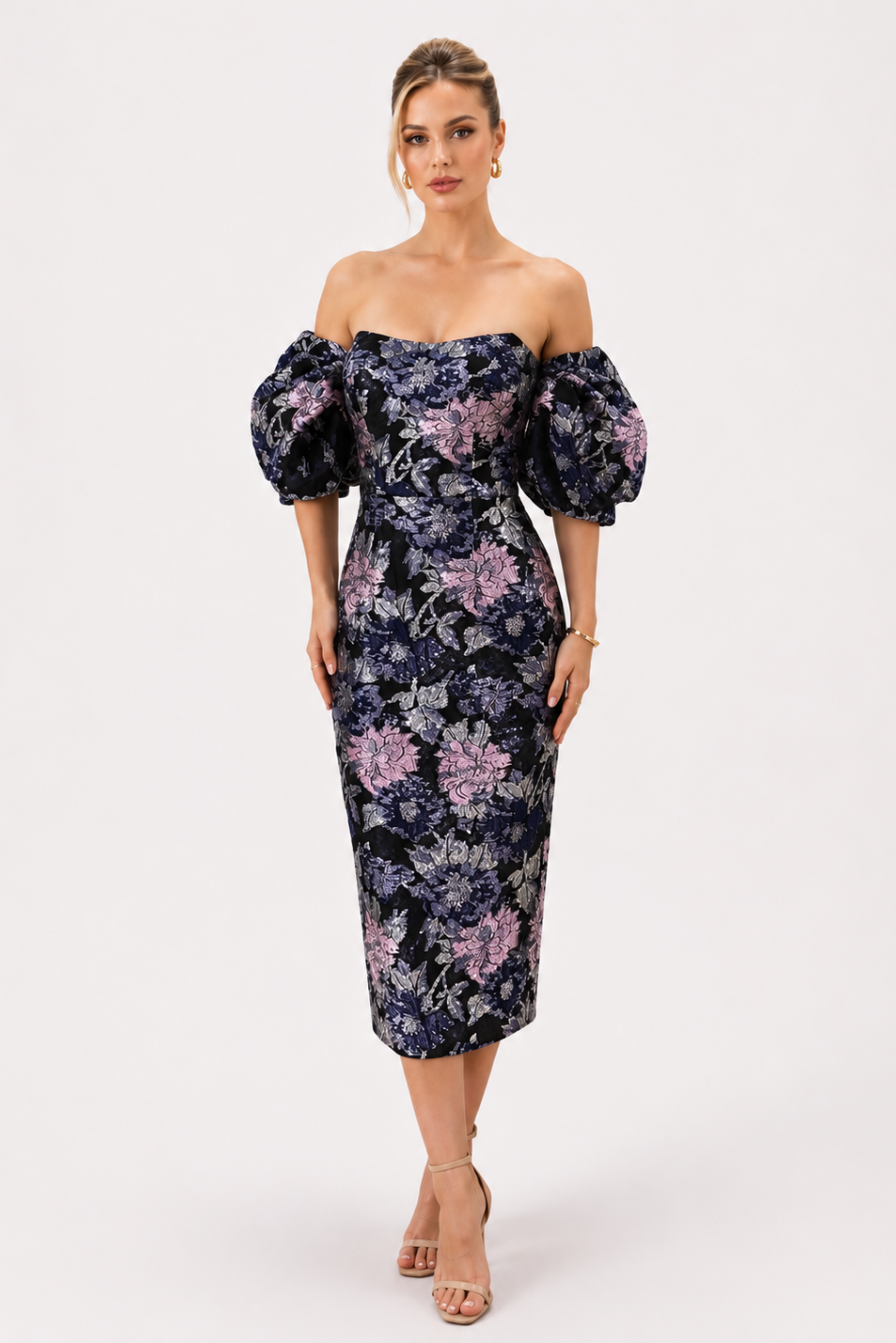 Alaiya Off Shoulder Midi Dress