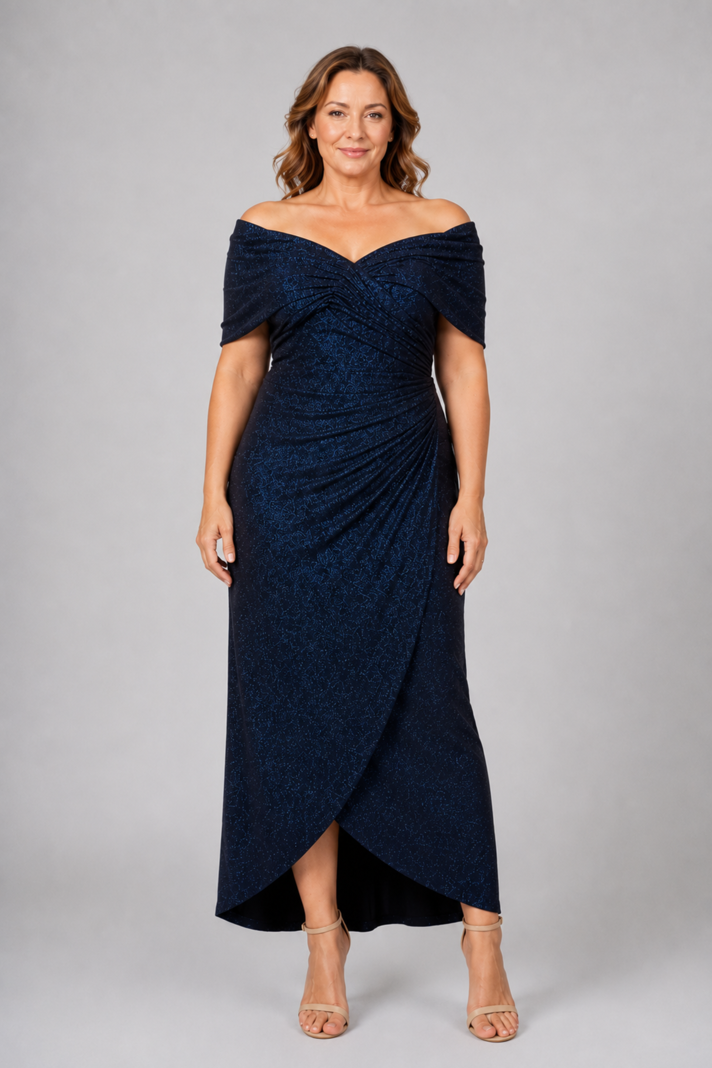 Glitter Off Shoulder Midaxi 225443