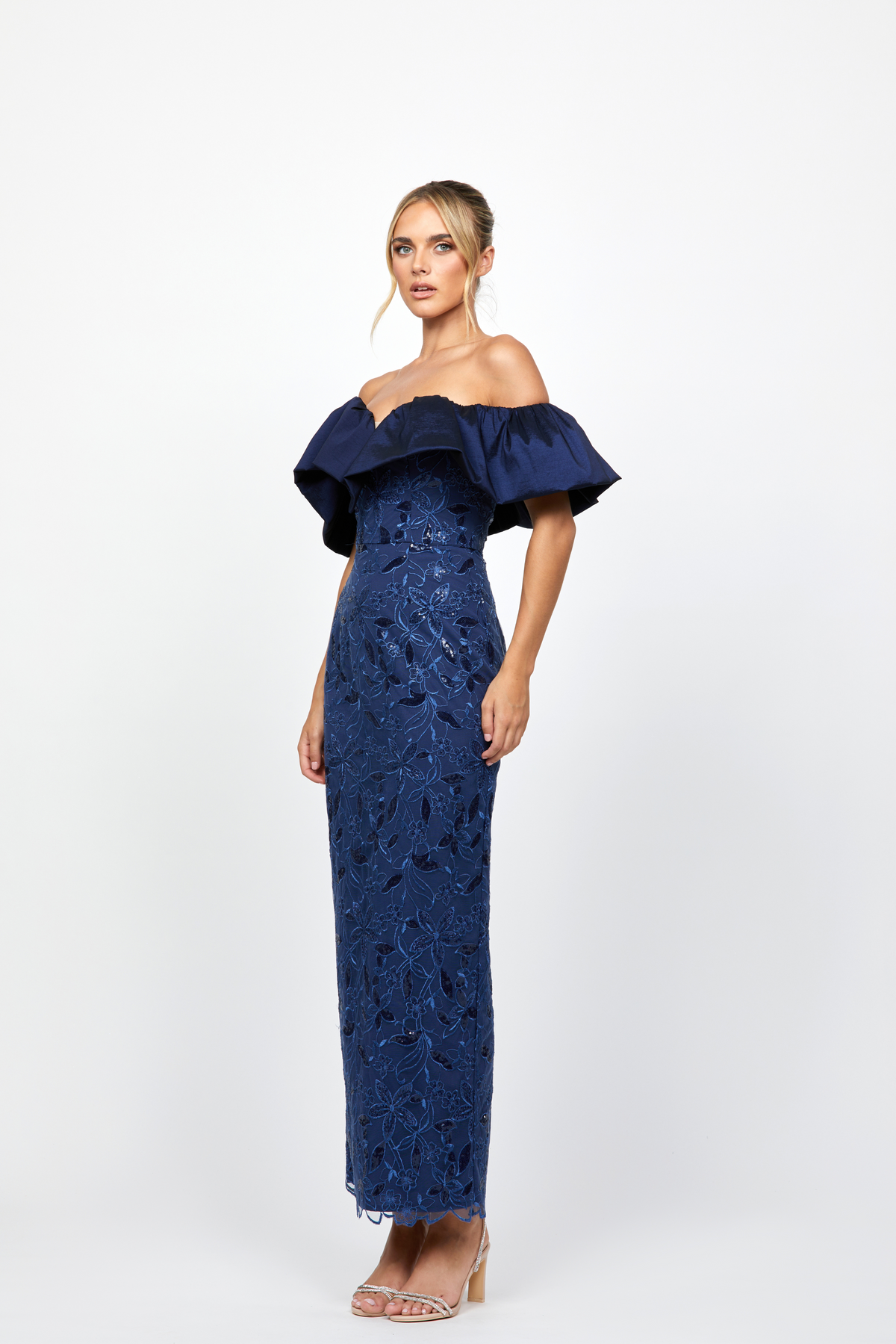 Astrella Cross Over Midi Dress by Bariano