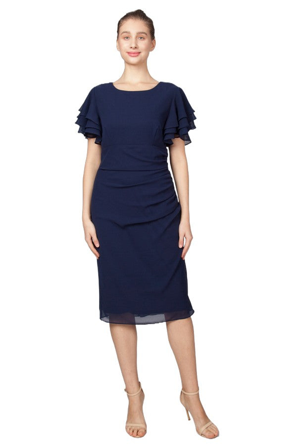 Flutter Sleeve Midi Dress 224202