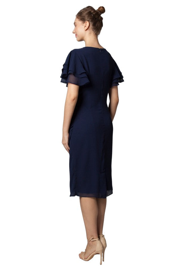 Flutter Sleeve Midi Dress 224202