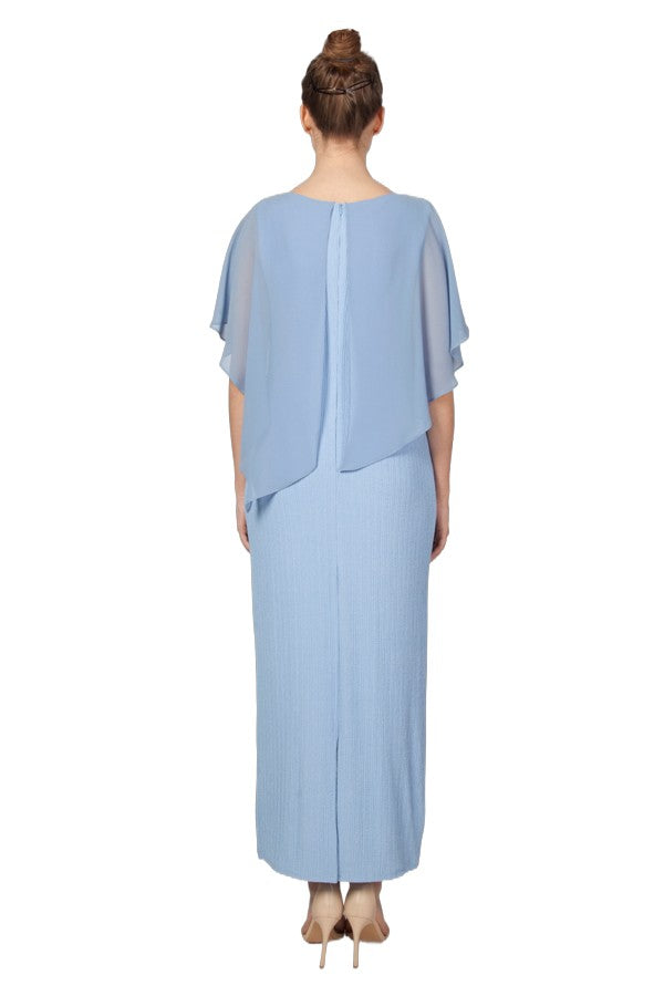 Chiffon Overlay Maxi Dress 224267