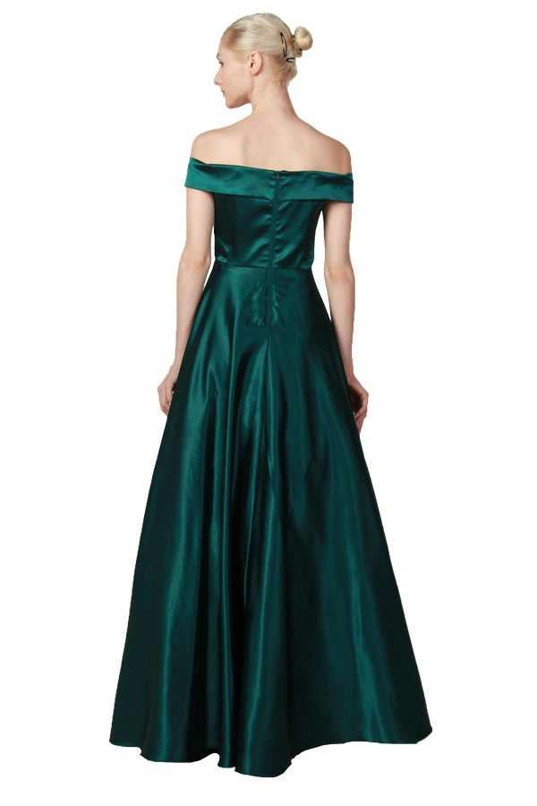 Off Shoulder Satin Ball Gown 224321