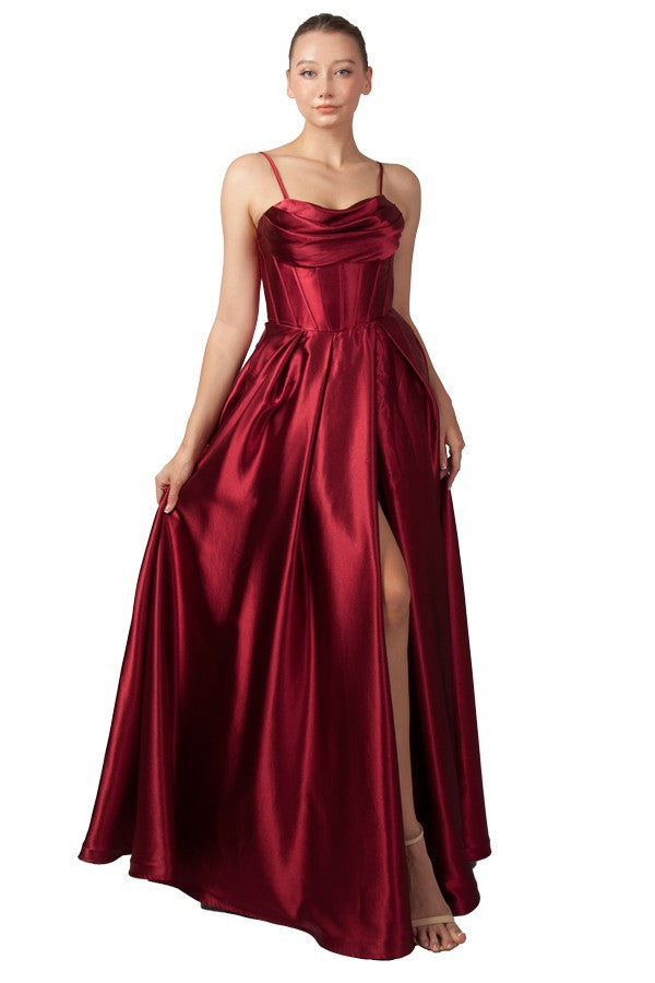 Satin Corset Ballgown 225349