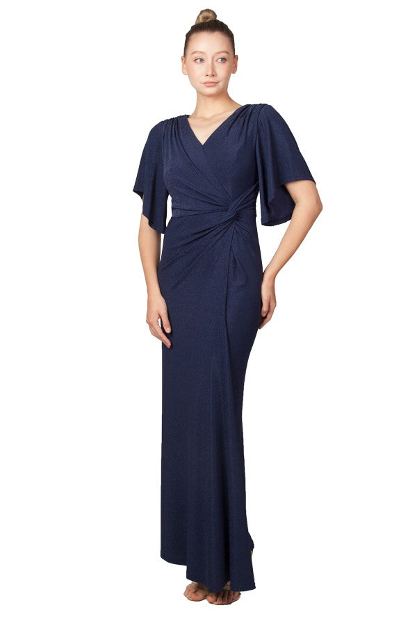 Lurex Jersey Glitter Knot Gown 225417