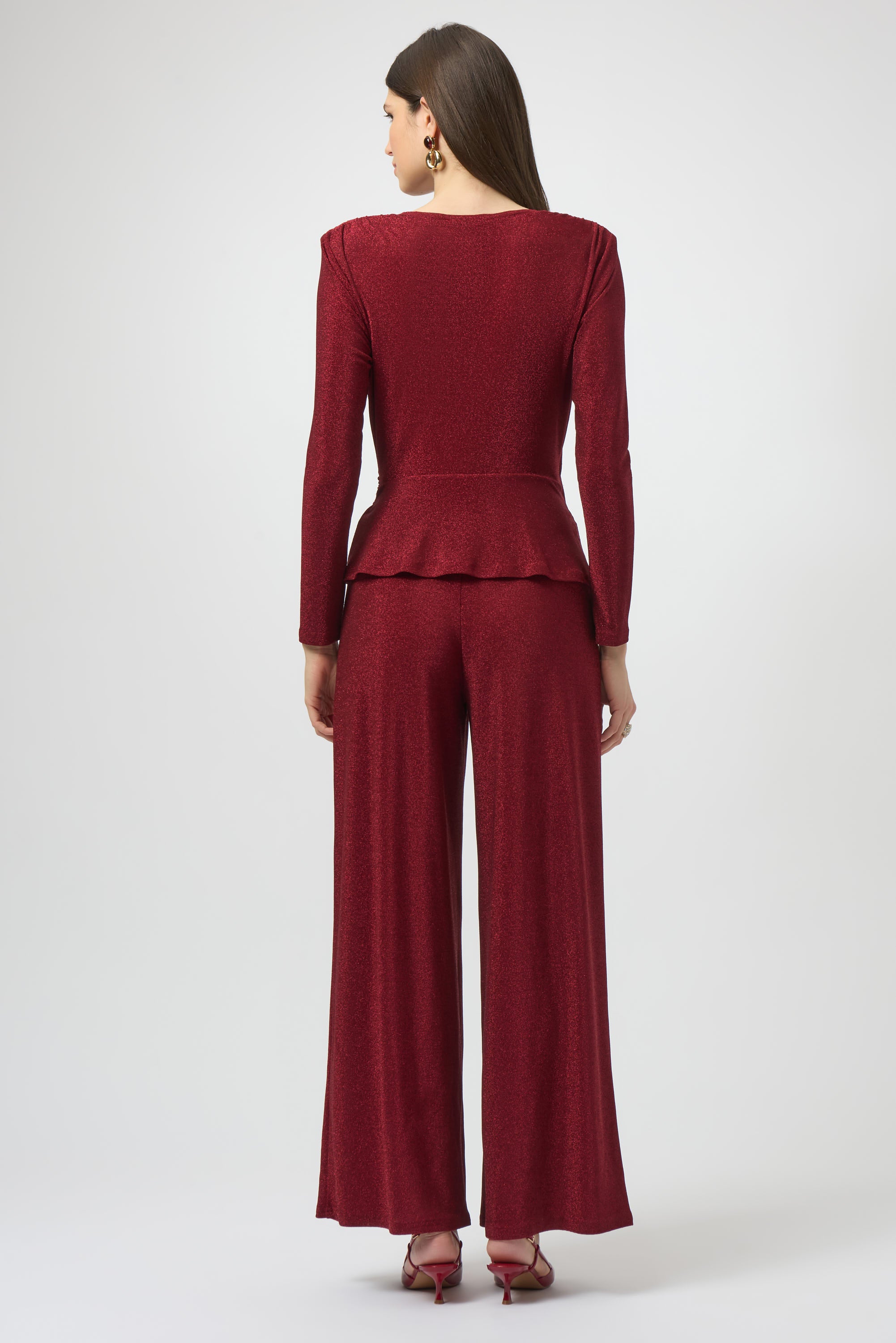 Lurex Knit Wide-Leg Jumpsuit