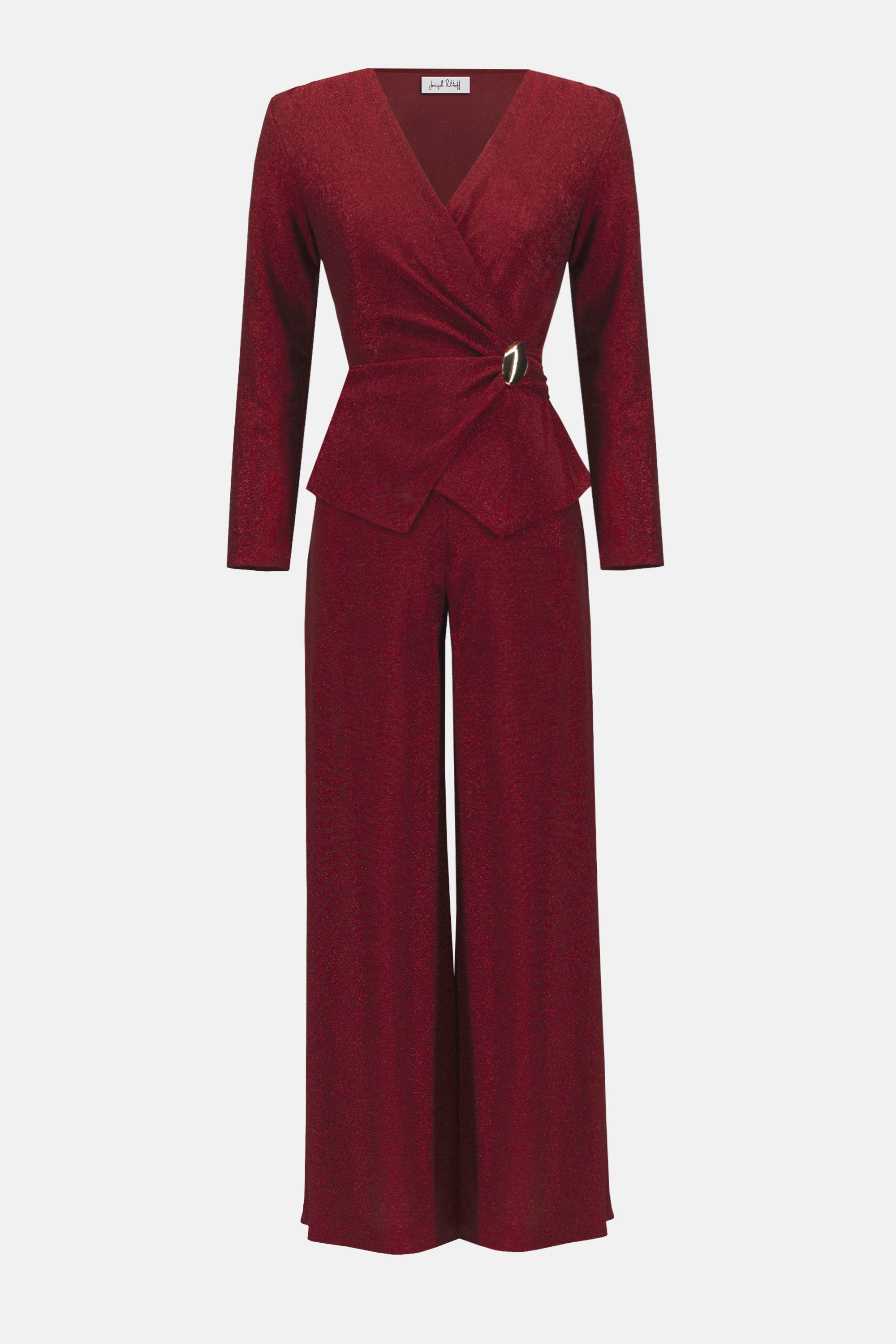 Lurex Knit Wide-Leg Jumpsuit
