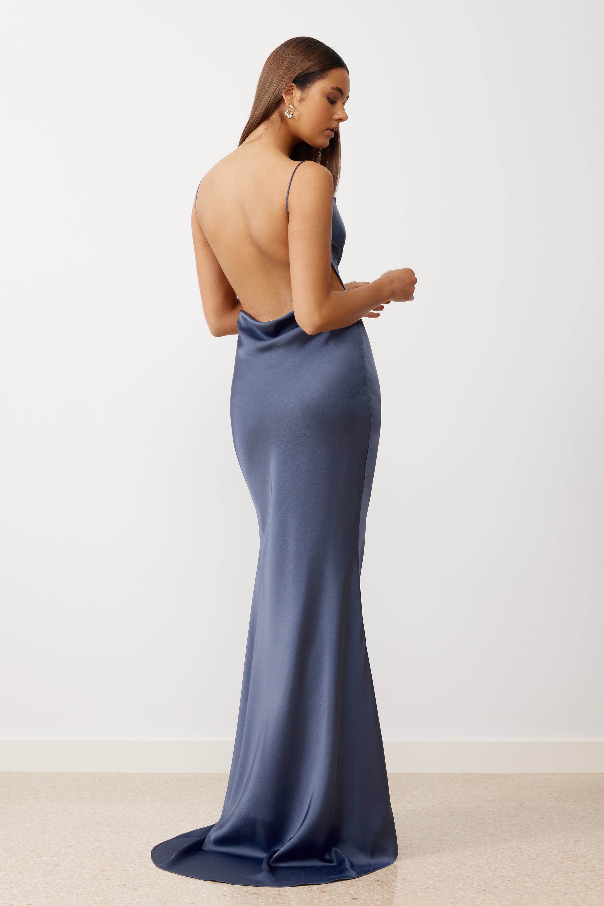 dune bridesmaid dresses Clarissa Corset Dress, in Dune Luxe Satin, Size: Large | Show Me Your Mumu