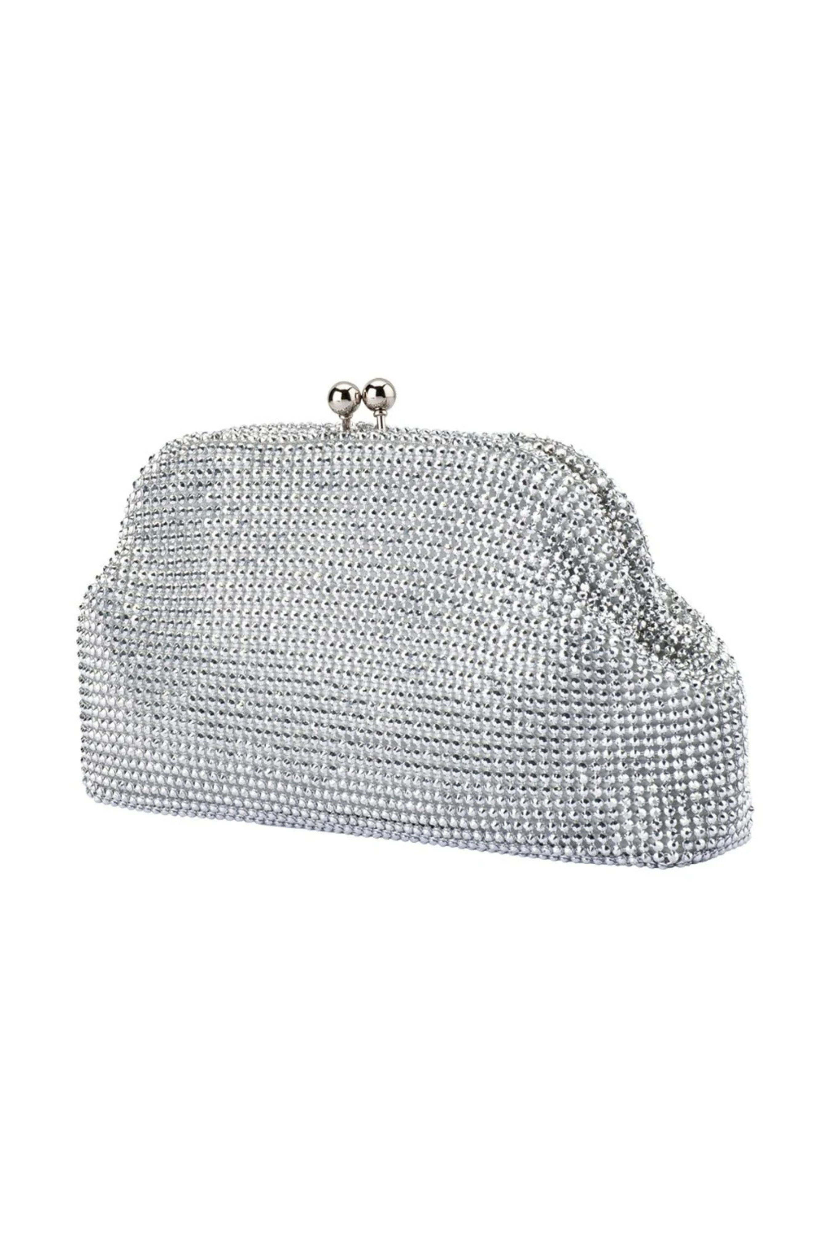 Ela Crystal Mesh Clutch