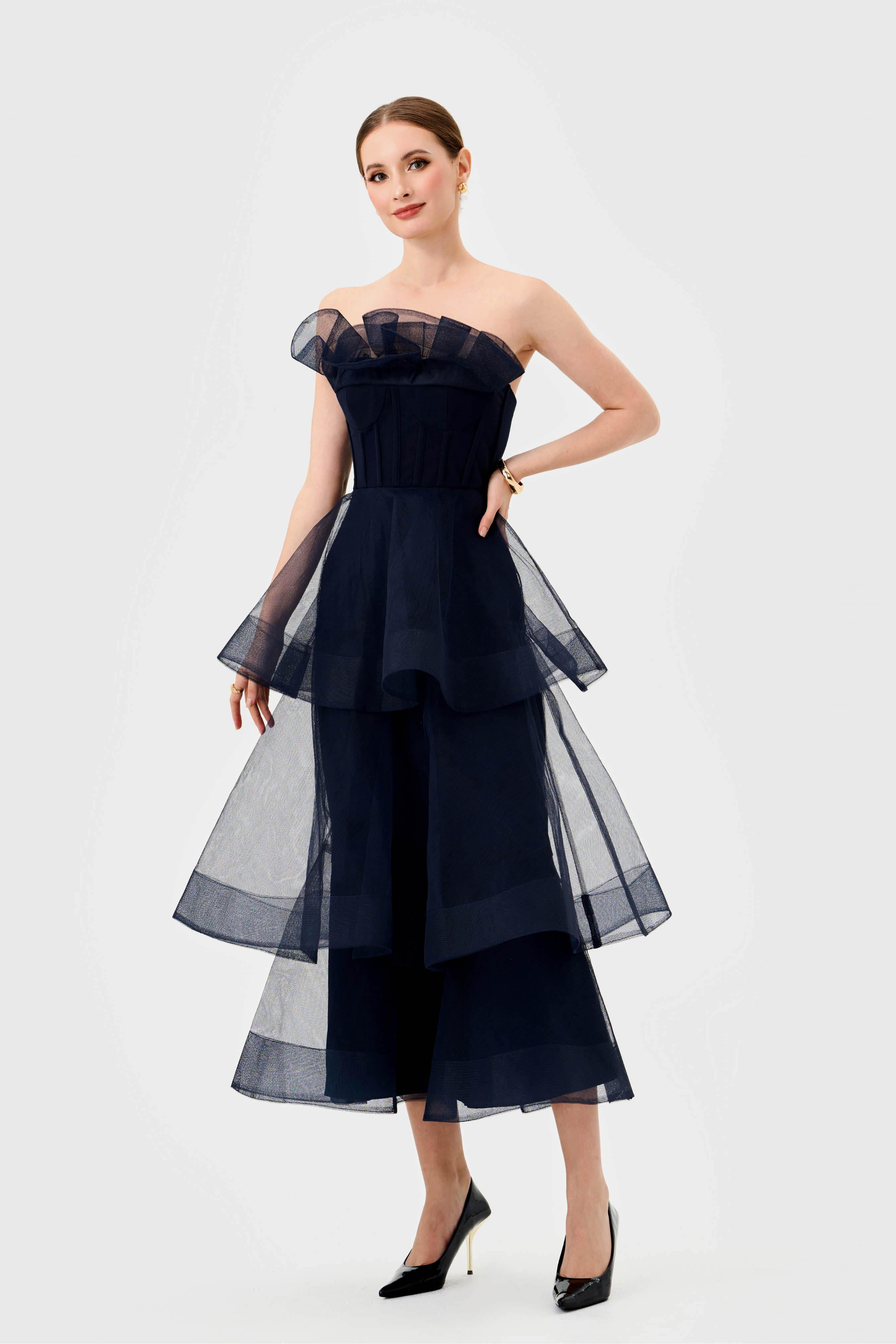 Mae Tiered Ruffle Midi Dress