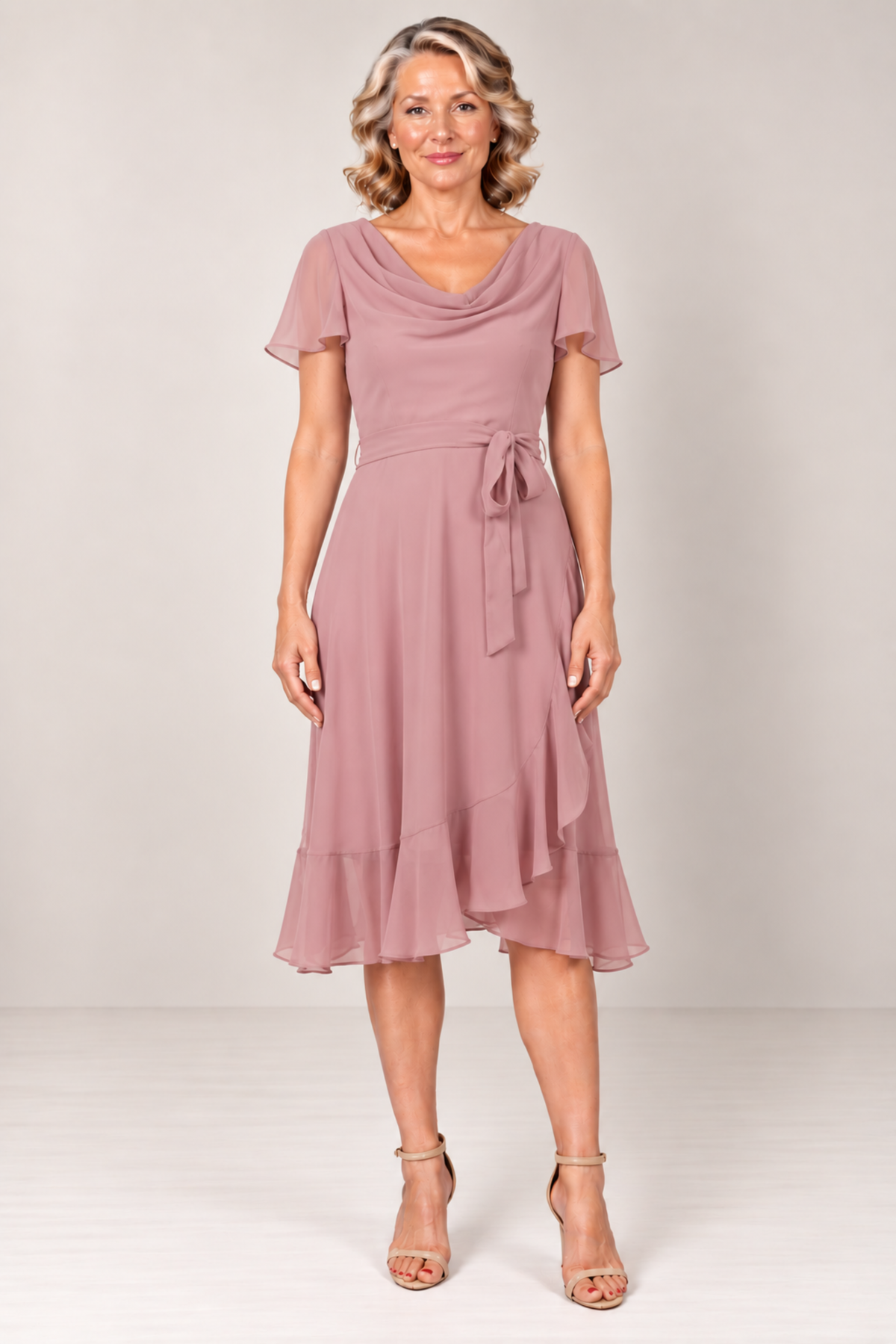 Chiffon Midi Dress 222334
