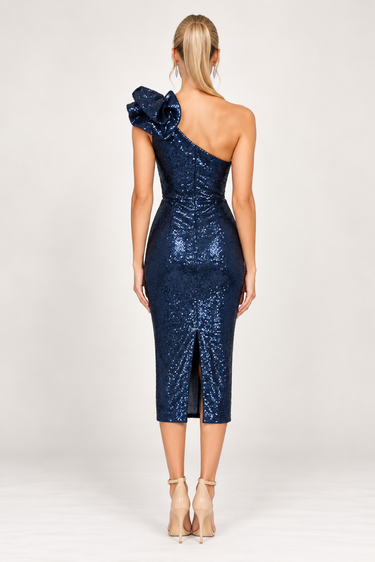 Roxy Frill One Shoulder Midi Dress