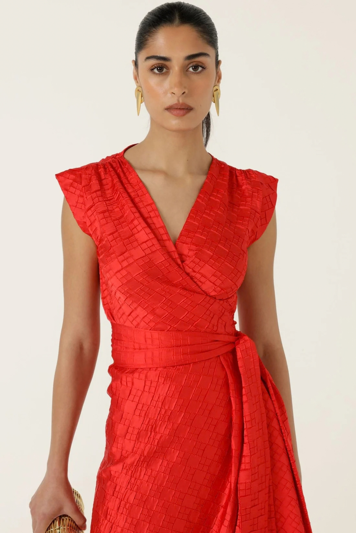 Crown Wrap Midi Dress