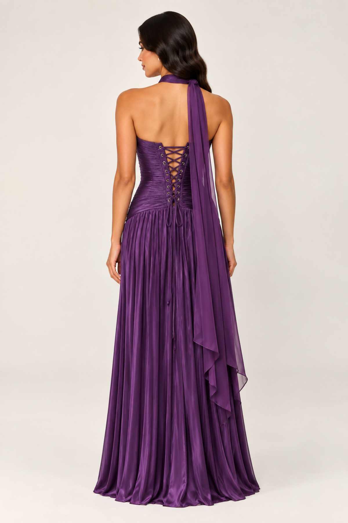Strapless Corset Organza Gown 1324