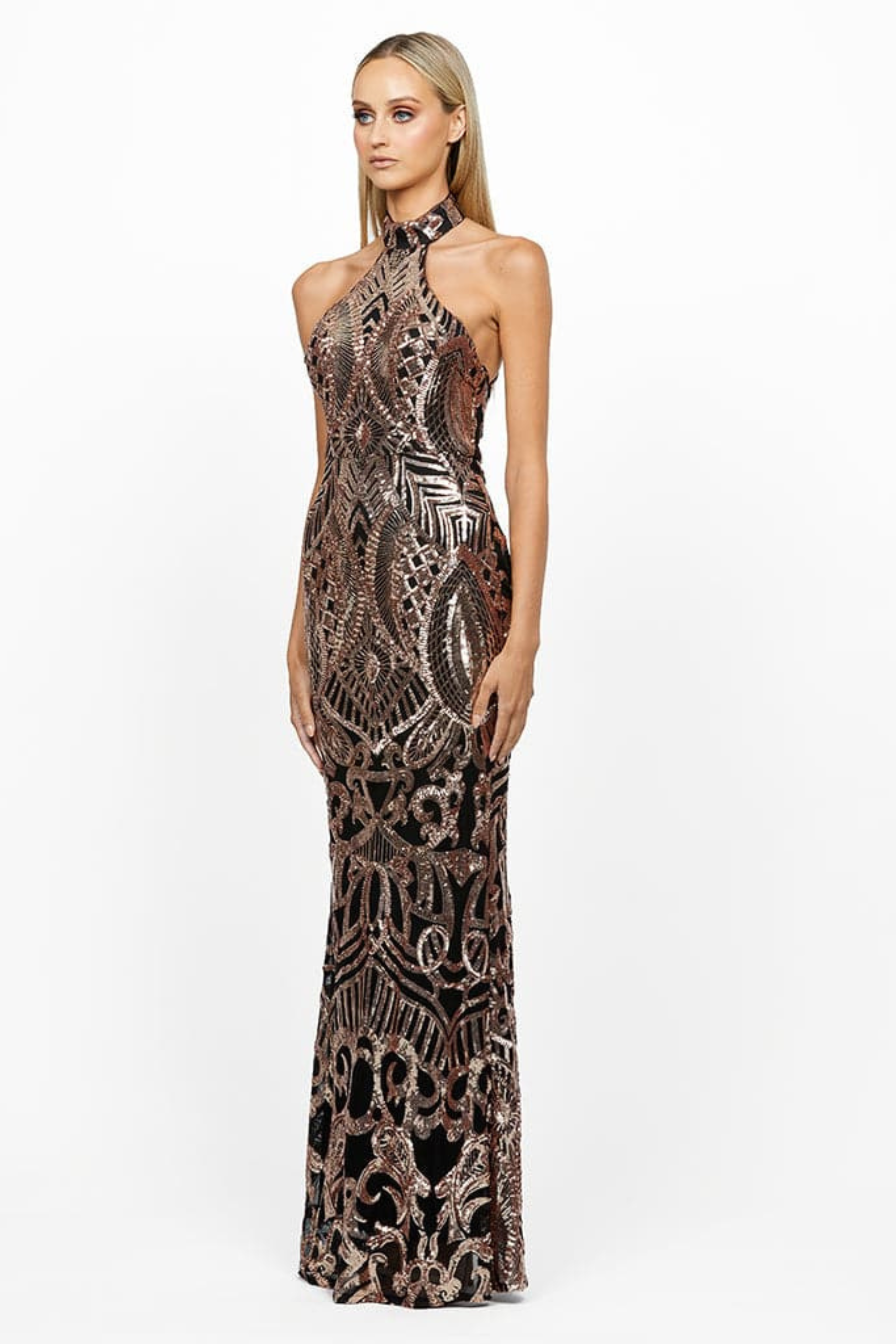 Marci Racer Neck Gown