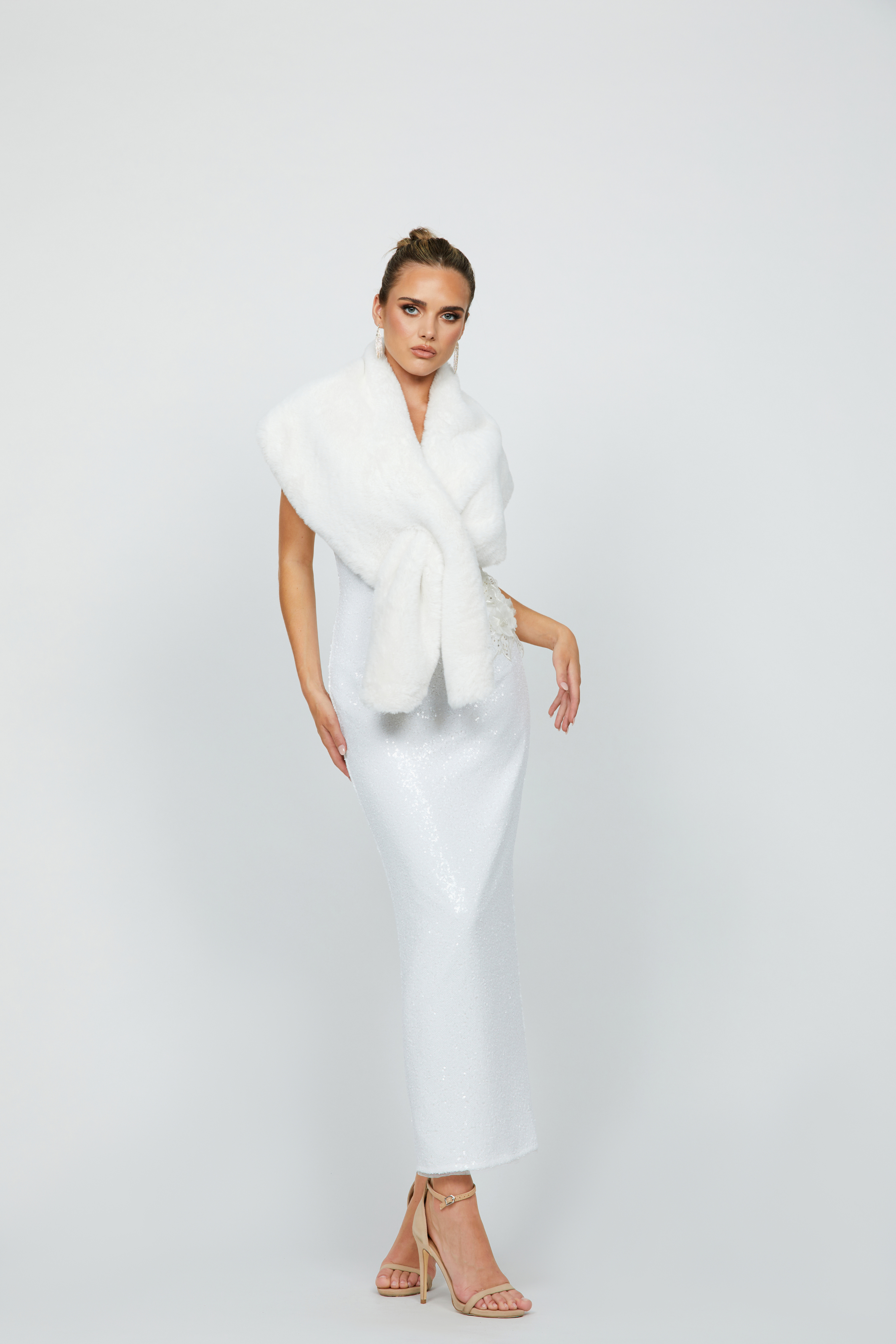 Halia Faux Fur Shawl