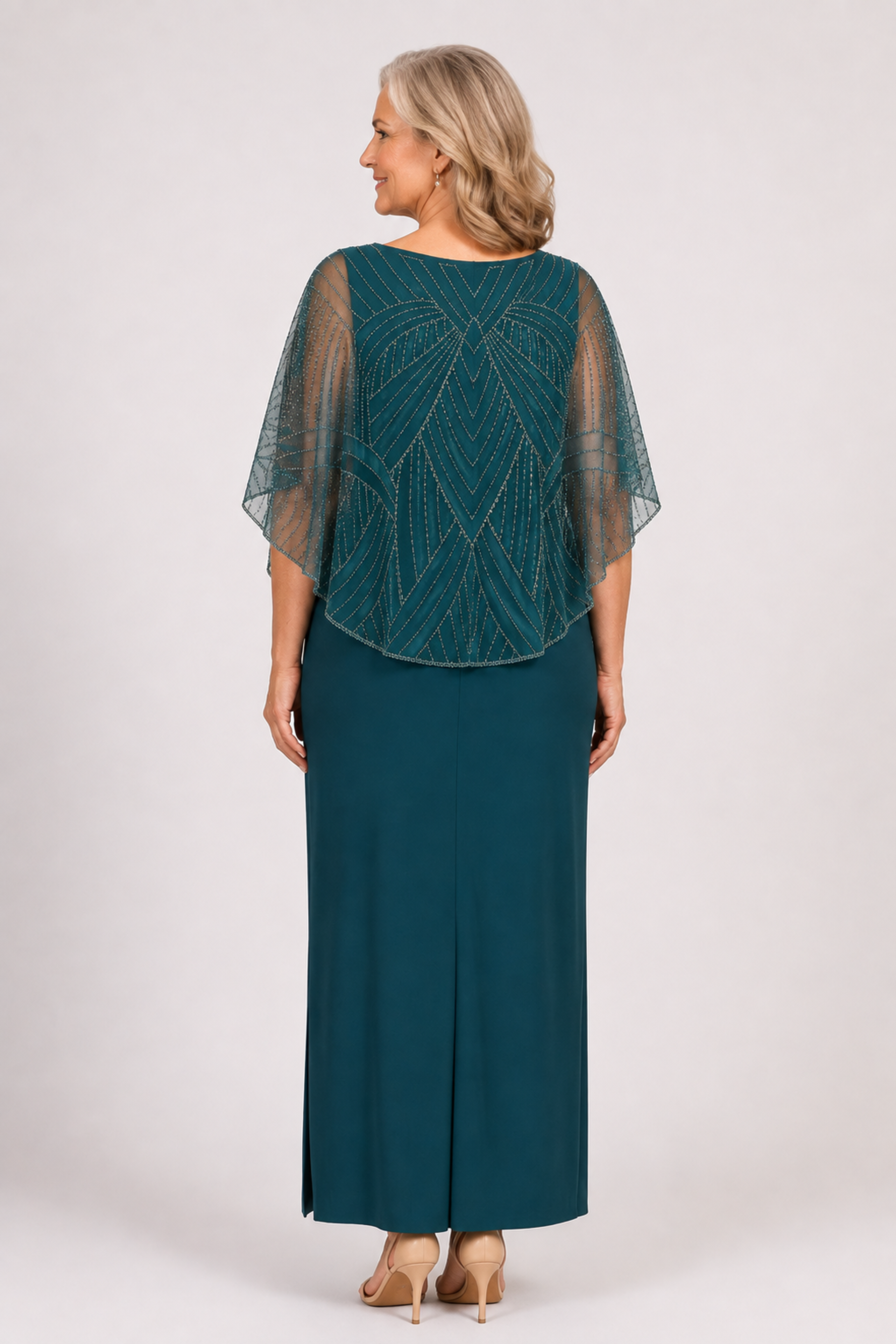 Beaded Overlay Dress 224329