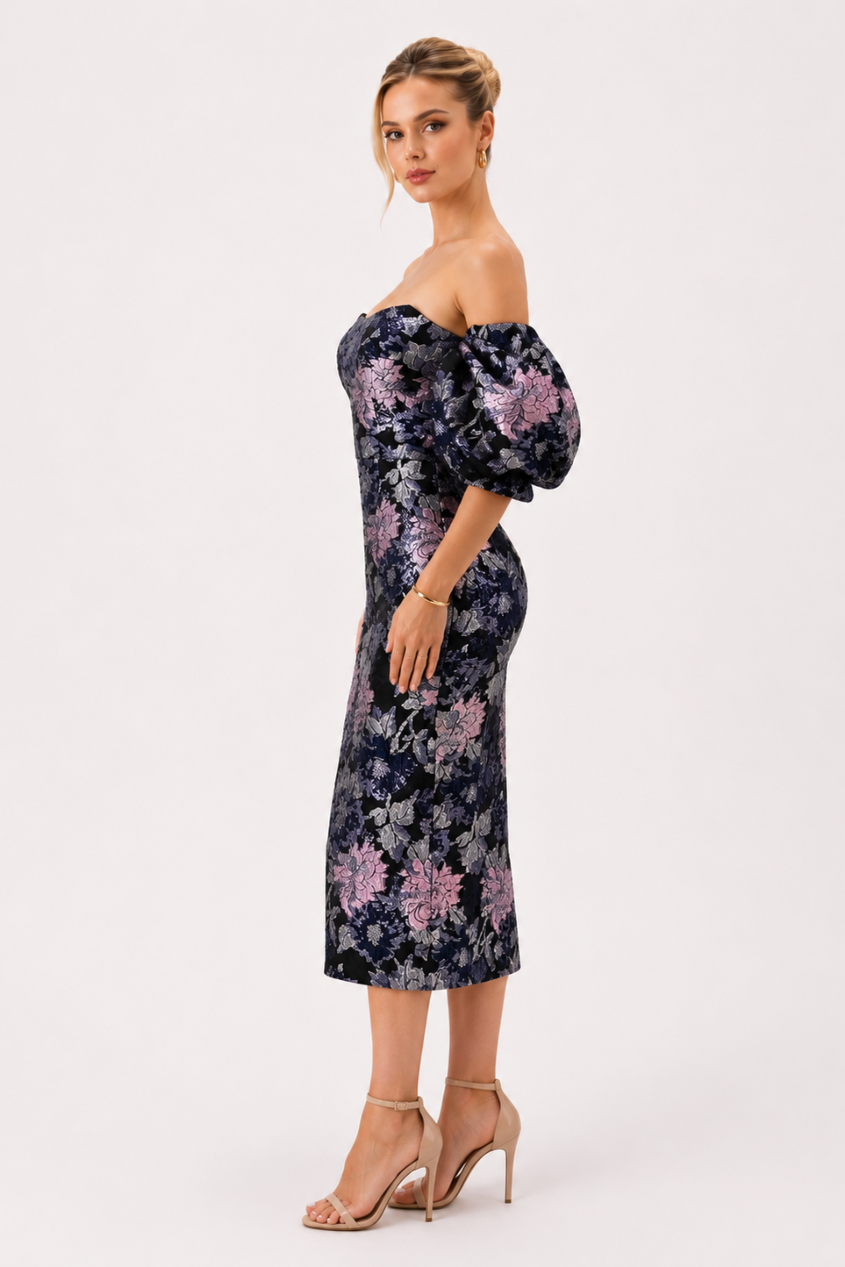 Alaiya Off Shoulder Midi Dress
