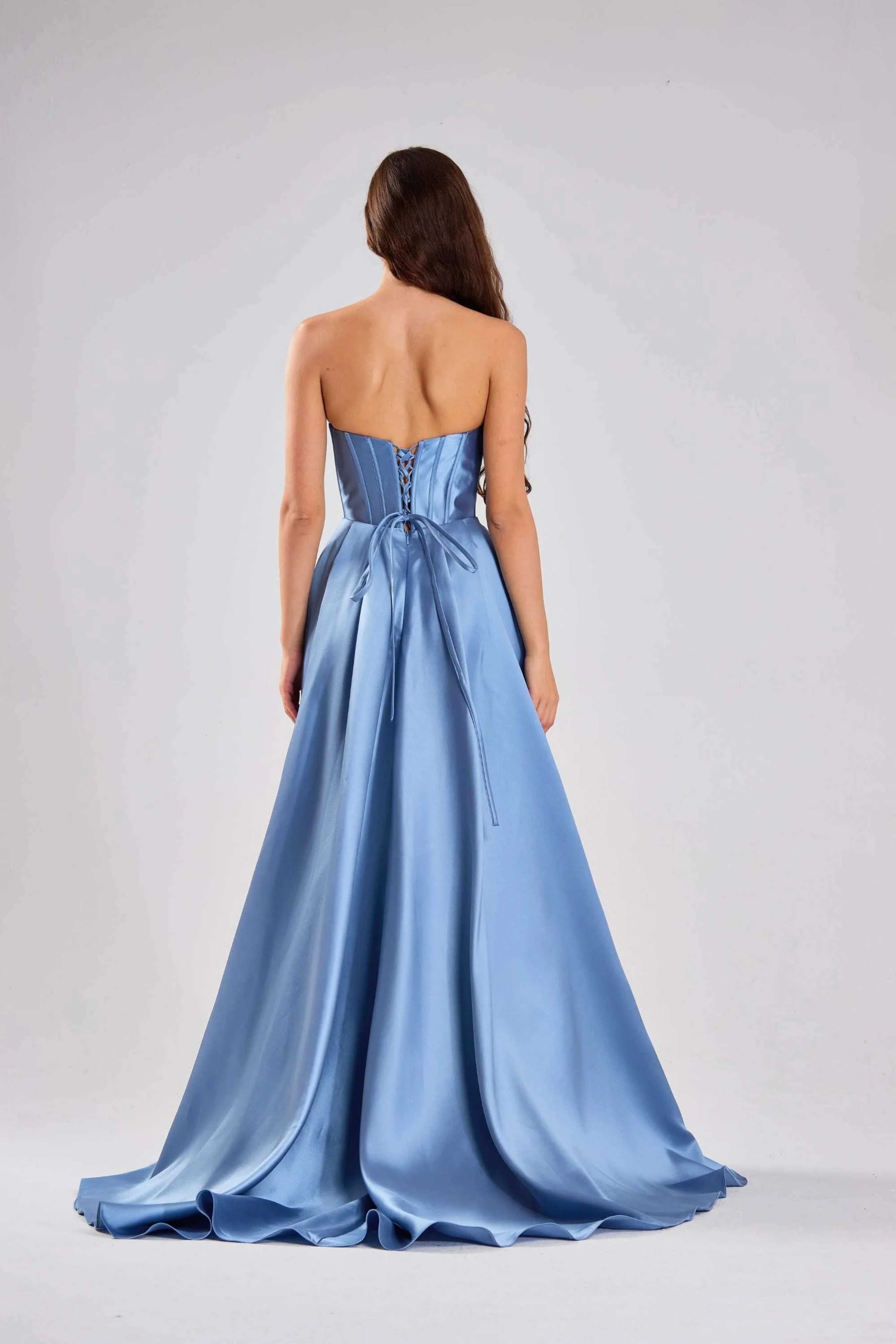 Amaya Strapless Pearl Ballgown