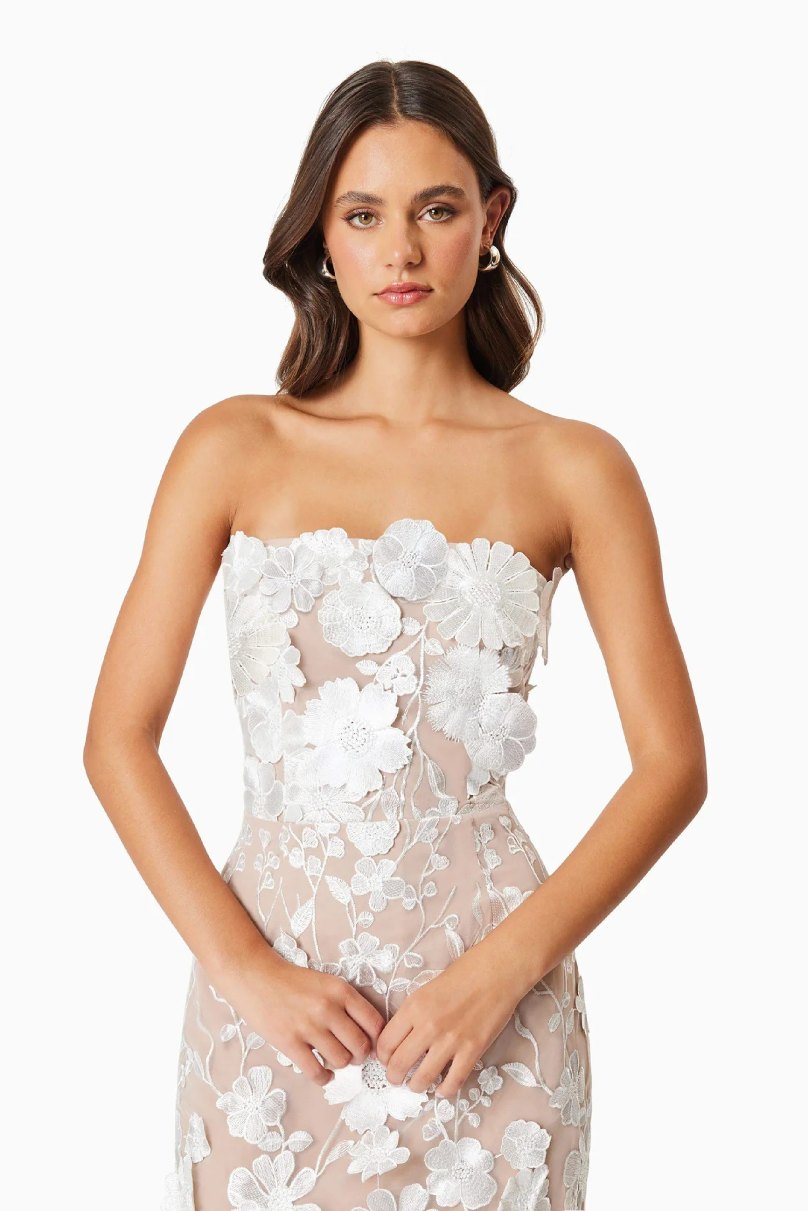 elliatt helena midi dress Helena Strapless Midi Dress In Pink Elliatt