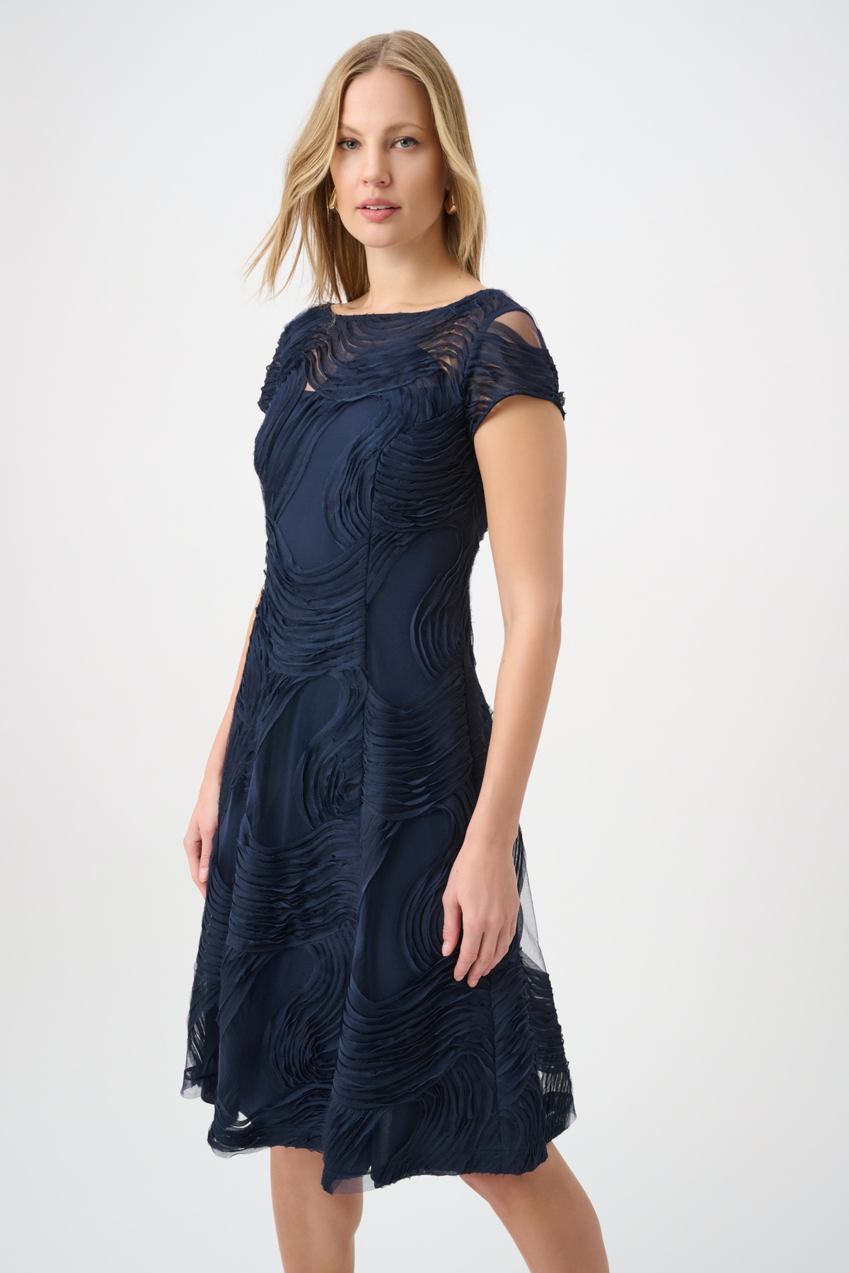 Embroideered Swirl Fit & Flare Dress 264720