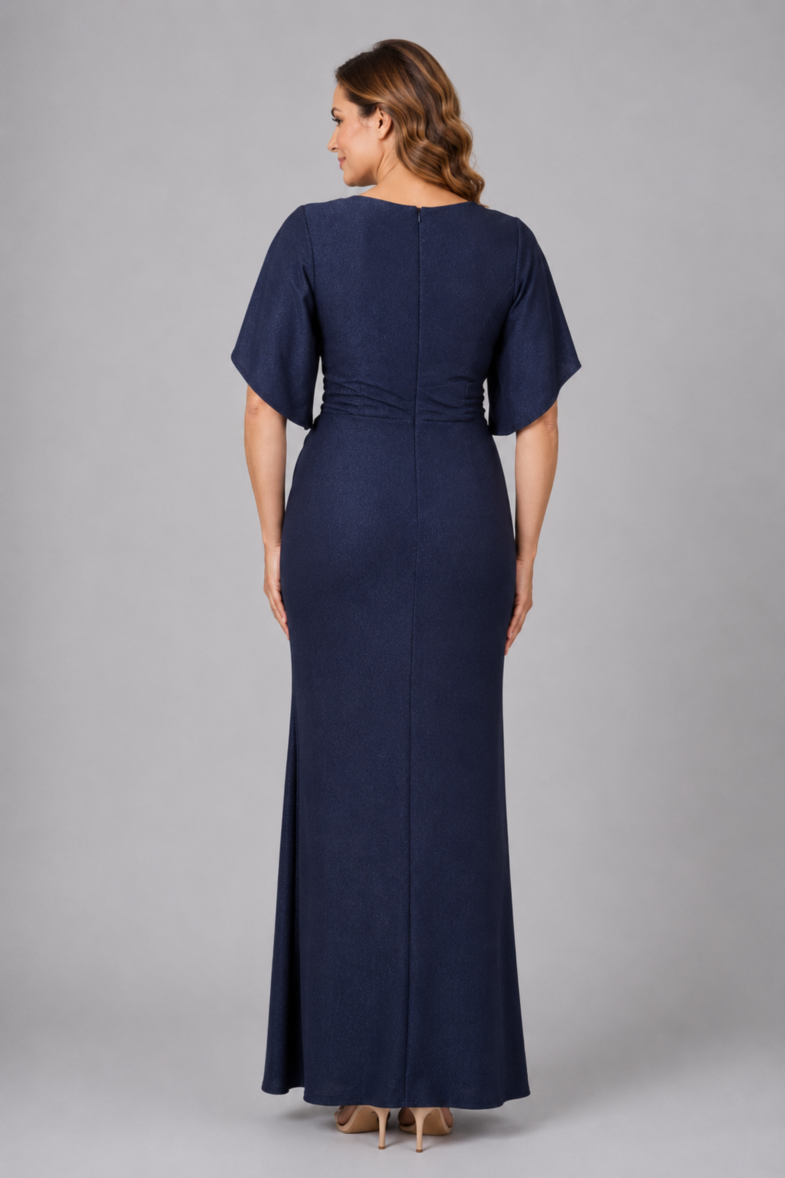 Lurex Jersey Glitter Knot Gown 225417