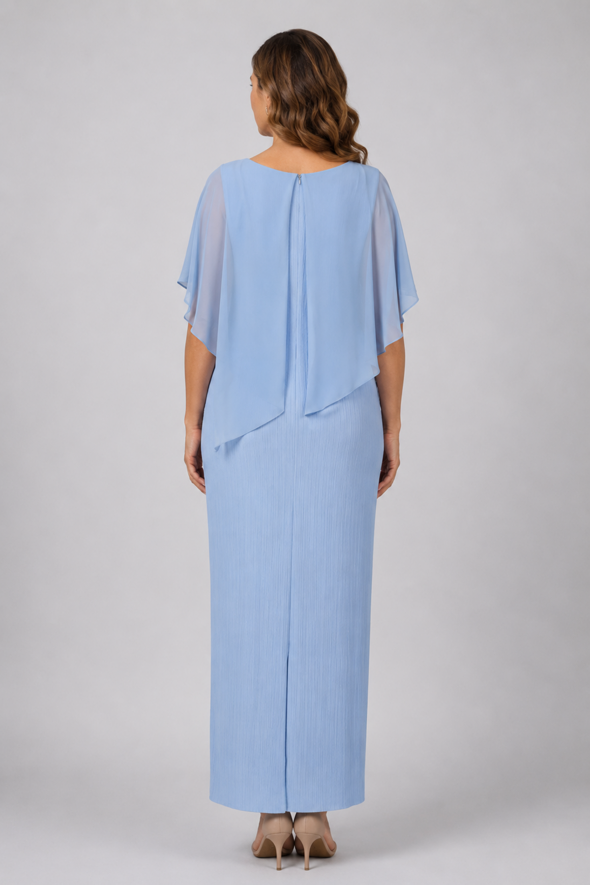 Chiffon Overlay Maxi Dress 224267