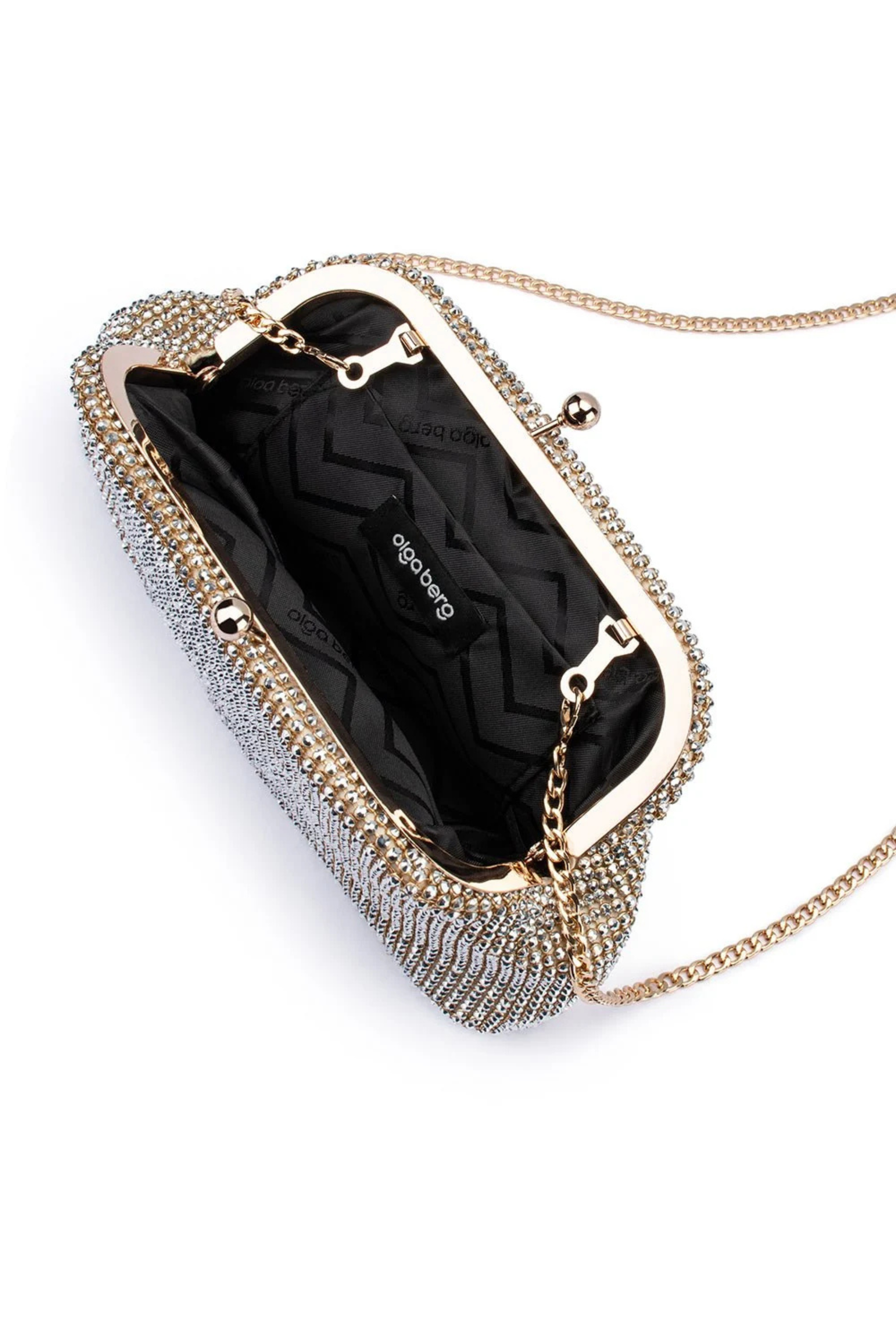 Ela Crystal Mesh Clutch
