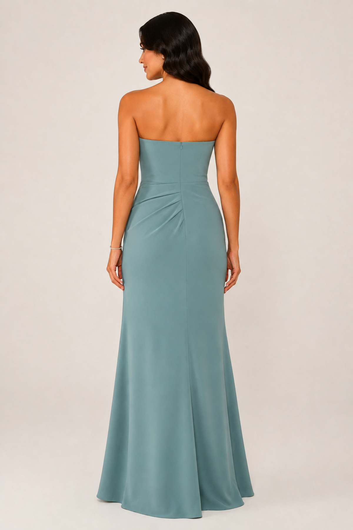 Strapless Structured Ruffle Gown 7317