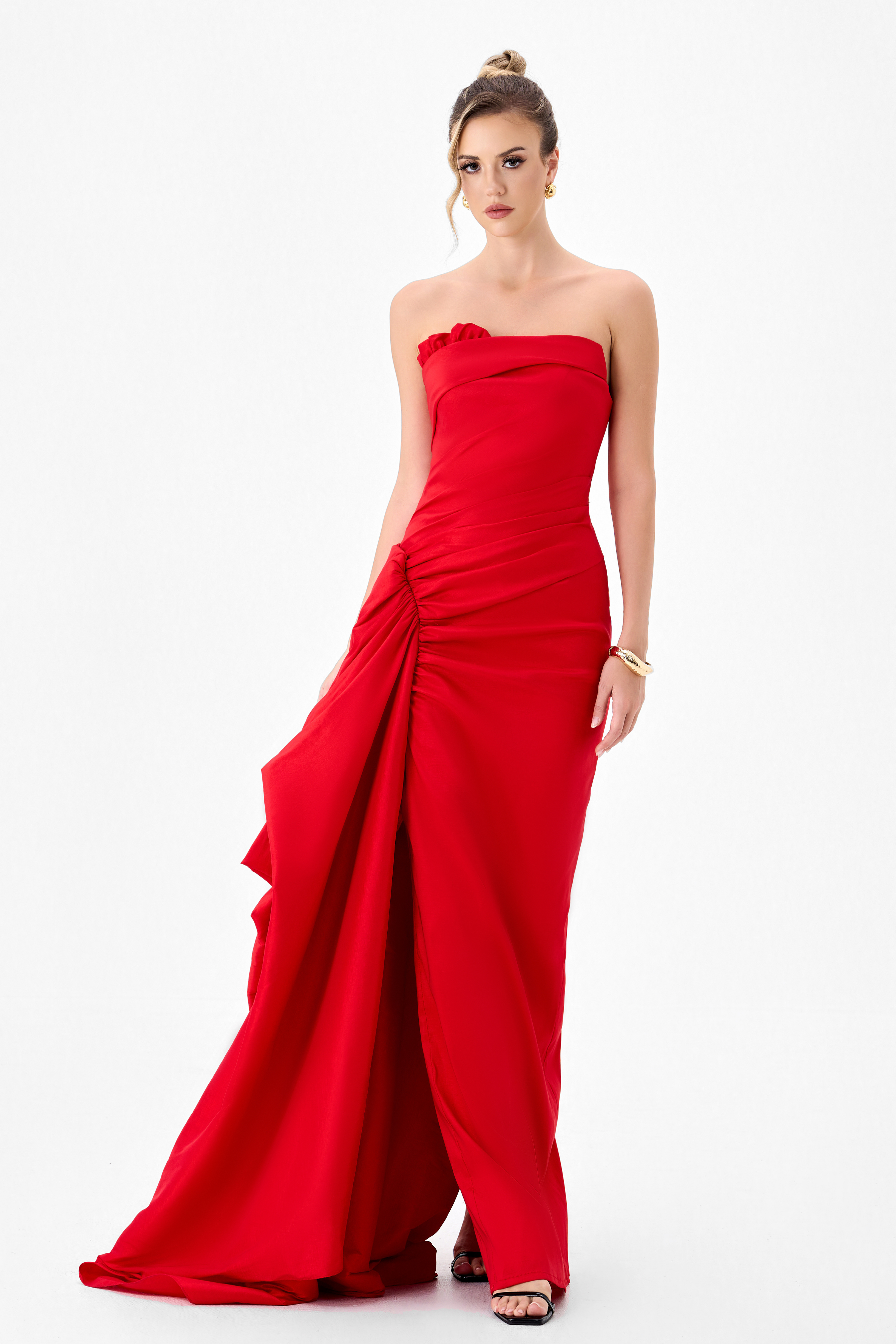 Kerry Pleated Sash Gown