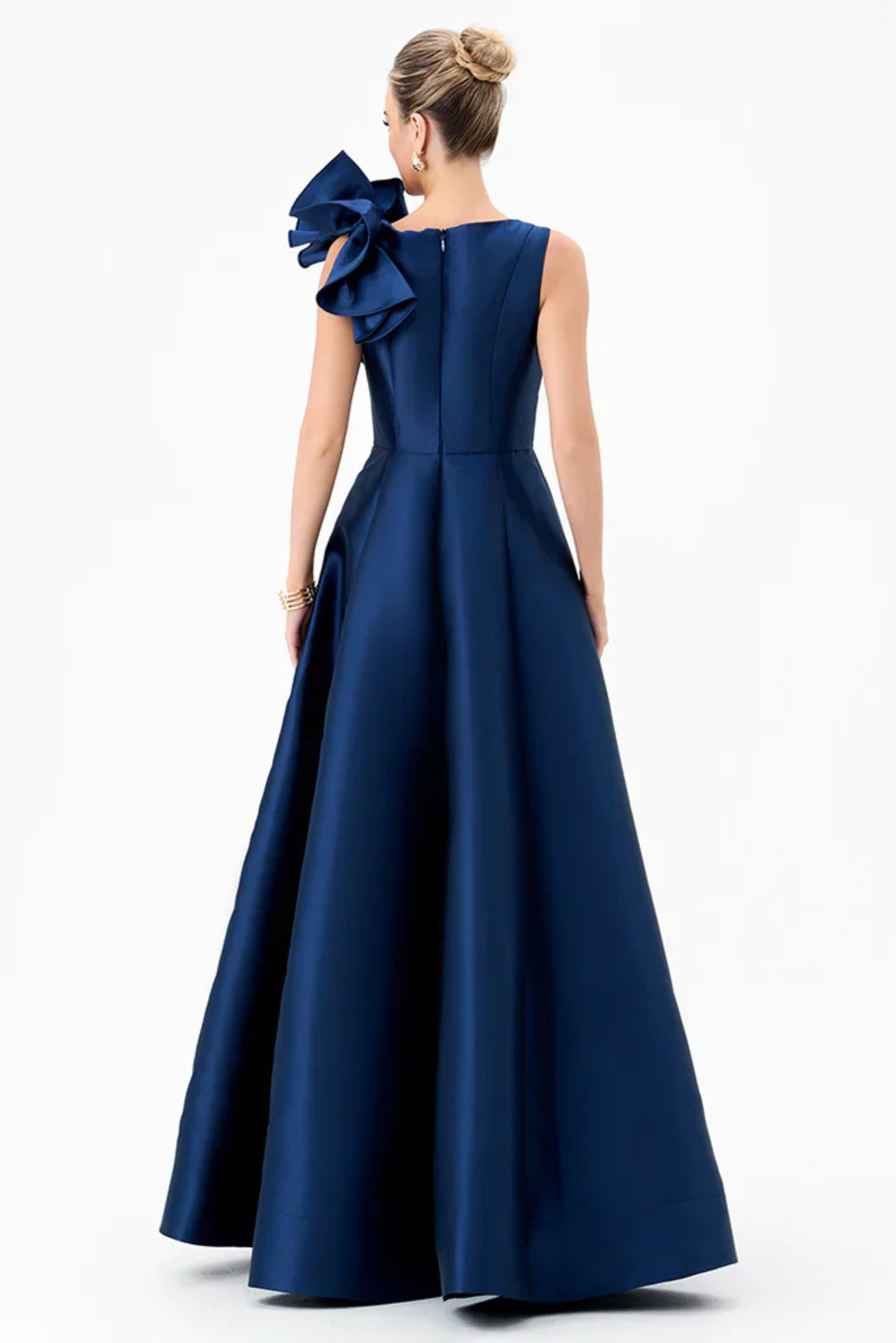 Mirella Vneck Ruffle Gown