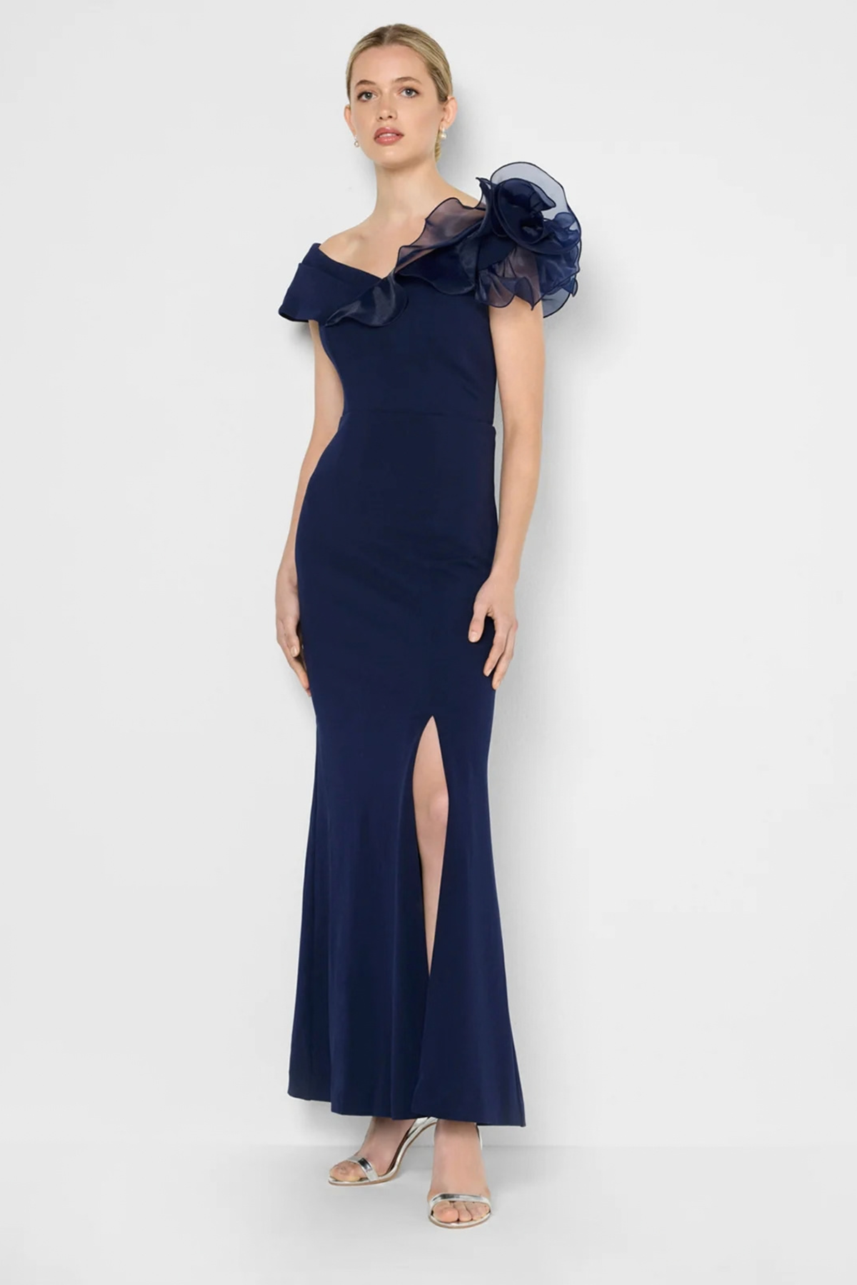 Lucia Navy Organza Gown