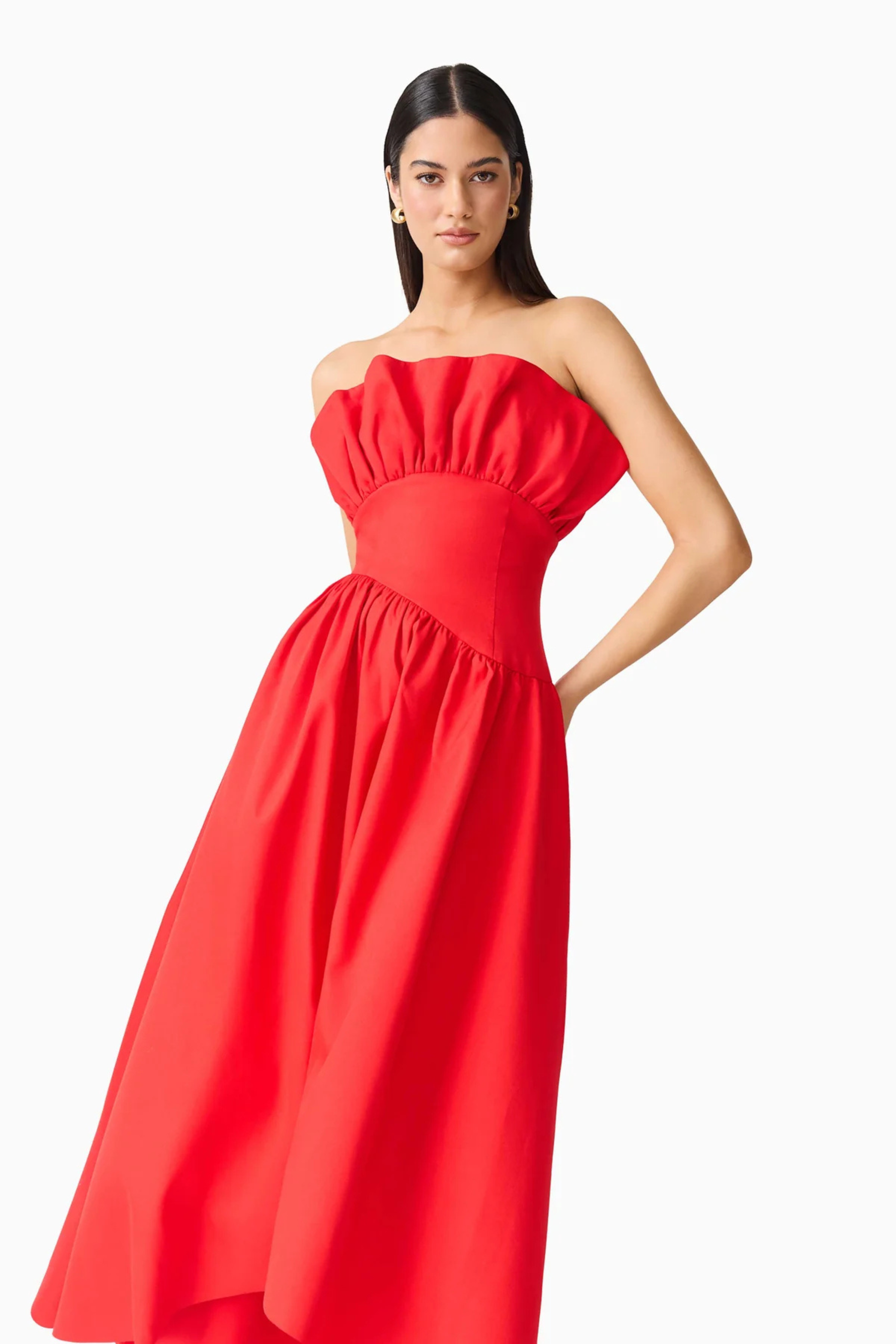 Laurel Sleeveless Maxi Dress In Red