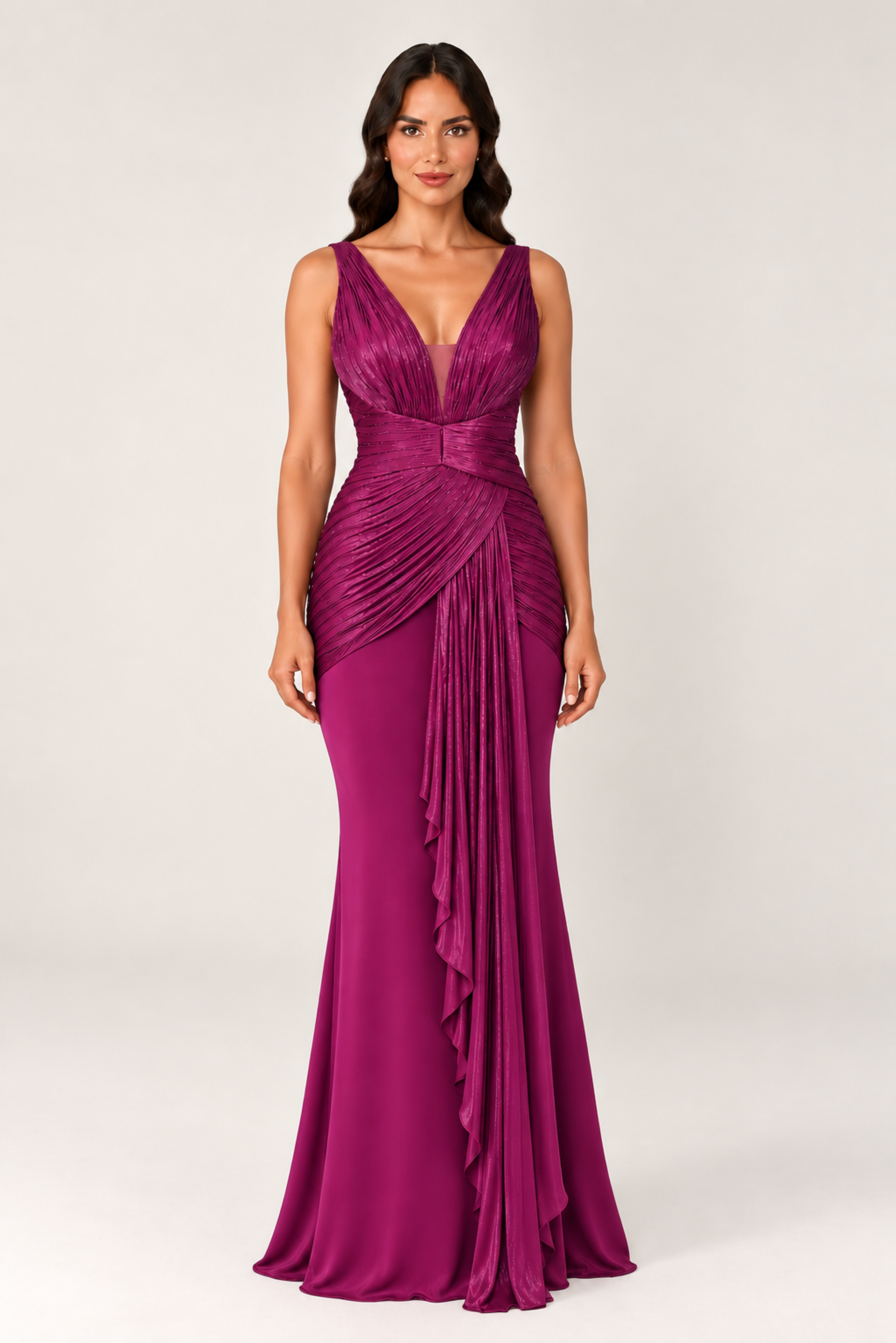 Ruched Evening Gown 1342