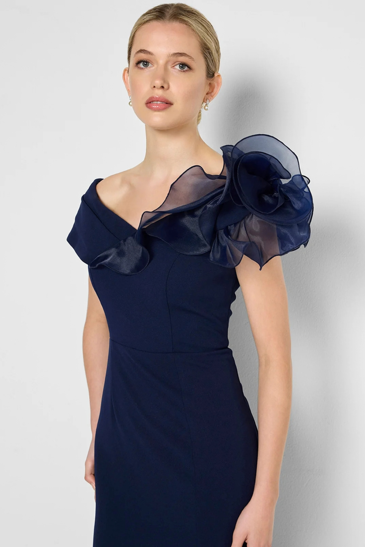 Lucia Navy Organza Gown