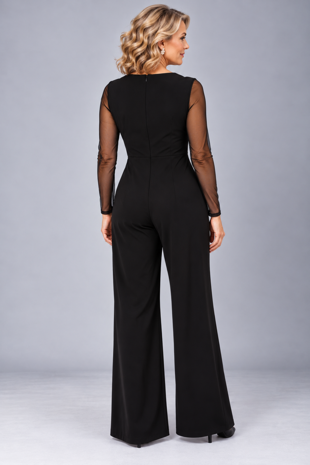 Full Length V-Neck Jumpsuit 244316